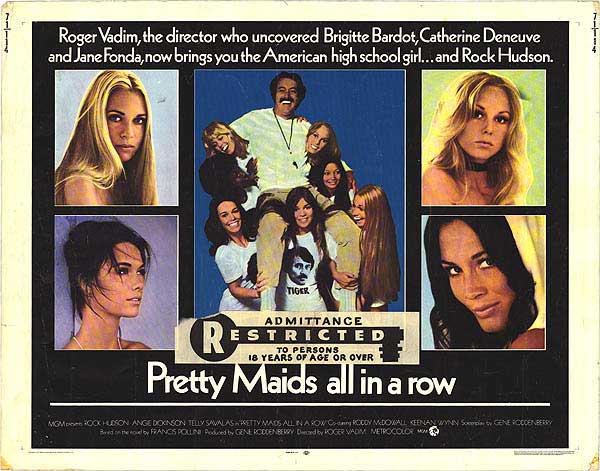 Pretty Maids All in a Row (1971) Roger Vadim, Rock Hudson, Angie Dickinson, Telly Savalas, Comedy, Crime, Thriller, Mystery