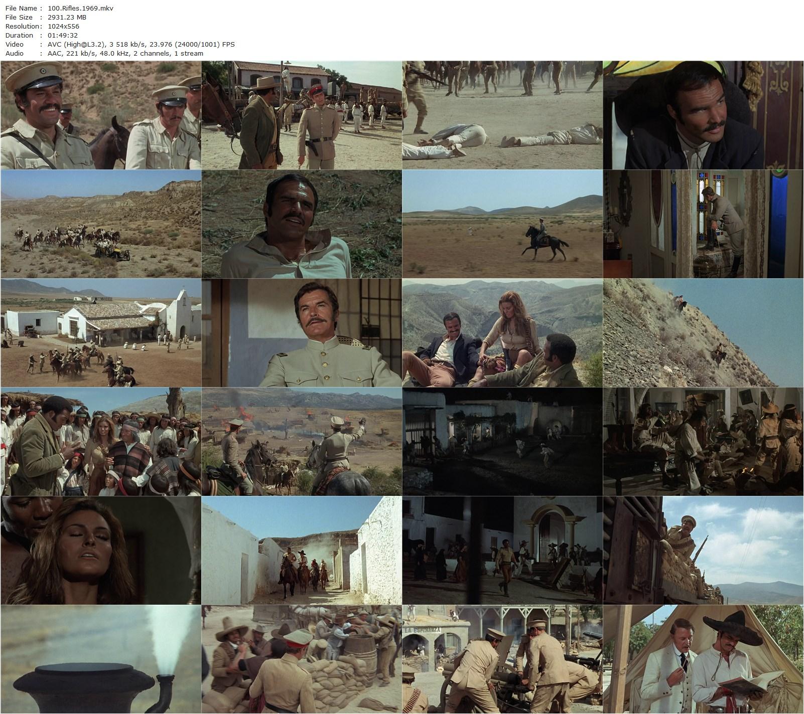 100 Rifles (1969) Tom Gries, Jim Brown, Raquel Welch, Burt Reynolds-poster