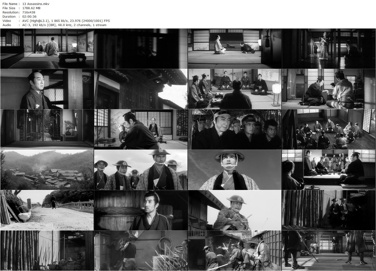 13 Assassins AKA Jûsan-nin no shikaku (1963) Eiichi Kudô, Takayuki Akutagawa, Chiezô Kataoka, Kôtarô Satomi-poster