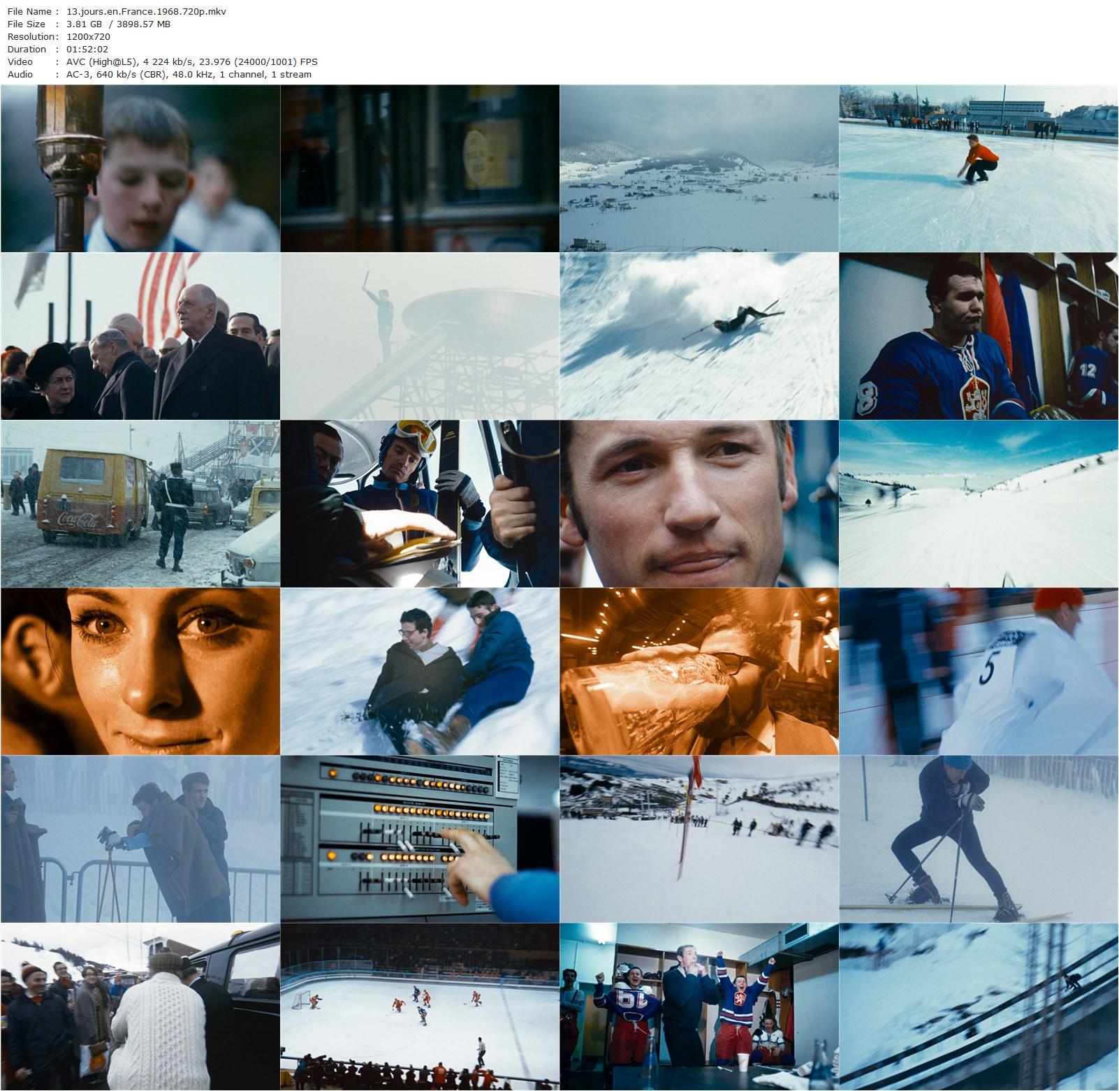 13 Days in France / 13 jours en France (1968) Claude Lelouch, François Reichenbach, Peggy Fleming, Jean-Claude Killy, Dalida-poster