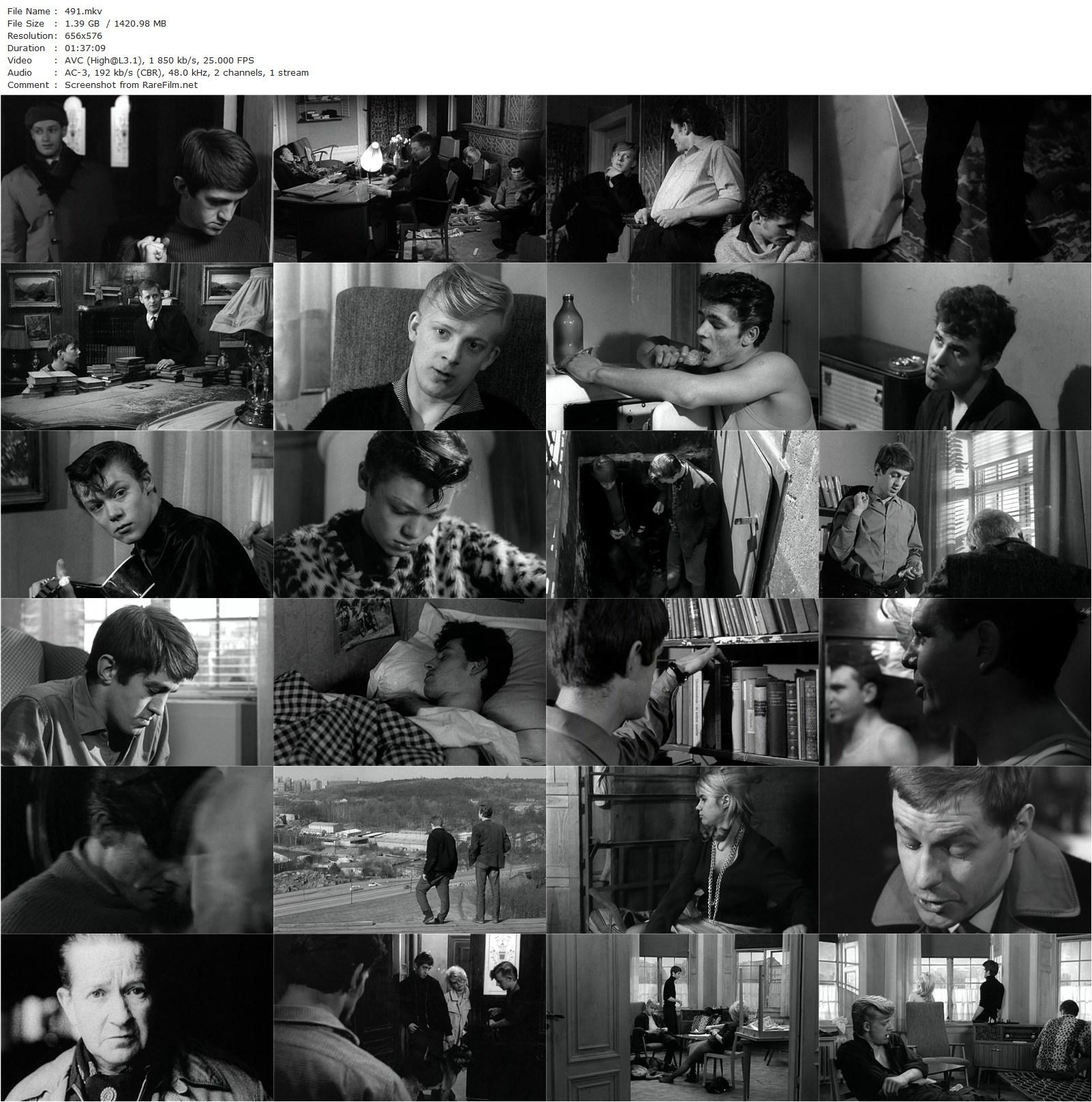 491 (1964) Vilgot Sjöman, Lars Lind-poster