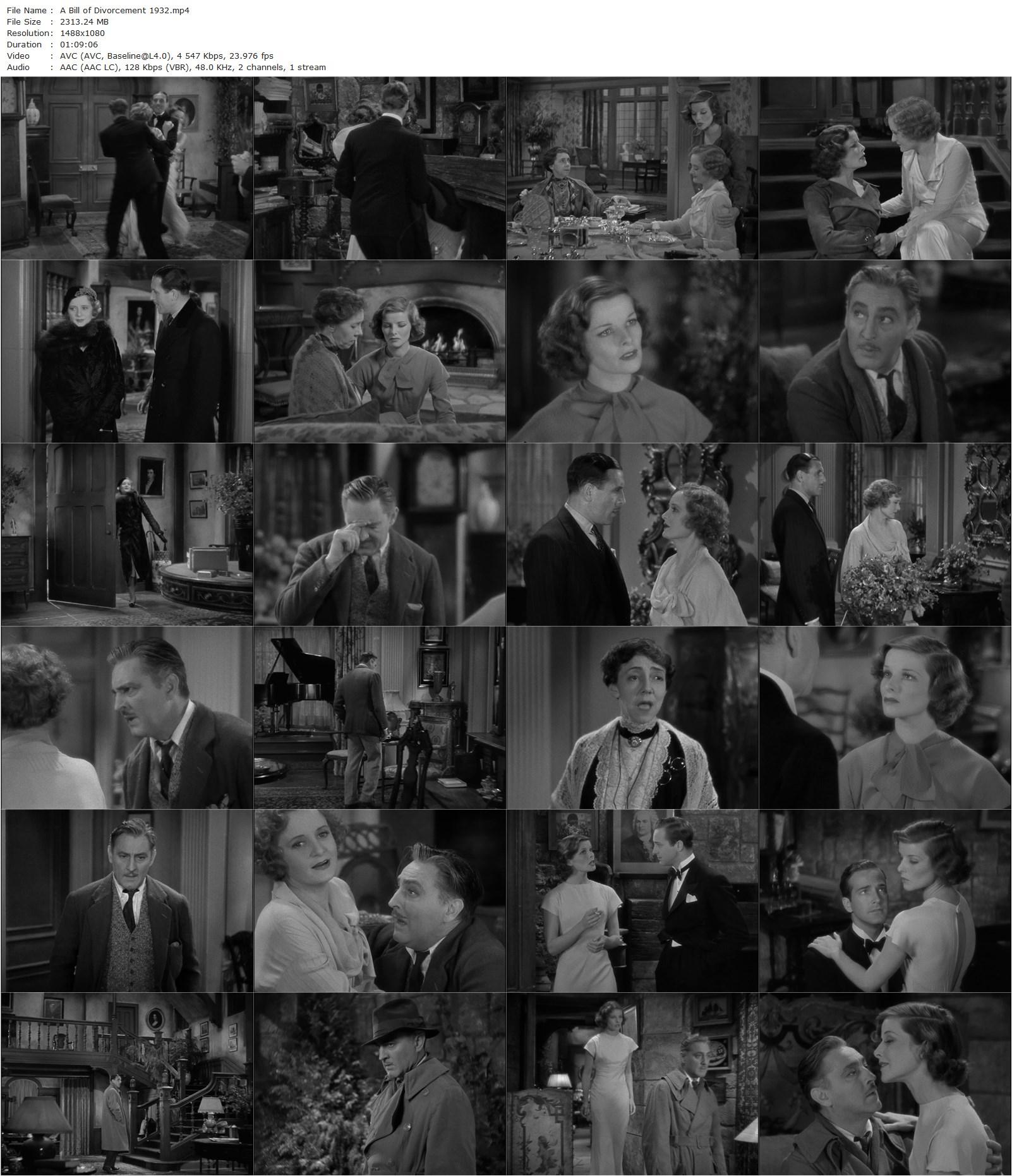 A Bill of Divorcement (1932) George Cukor, John Barrymore, Katharine Hepburn, Billie Burke-poster