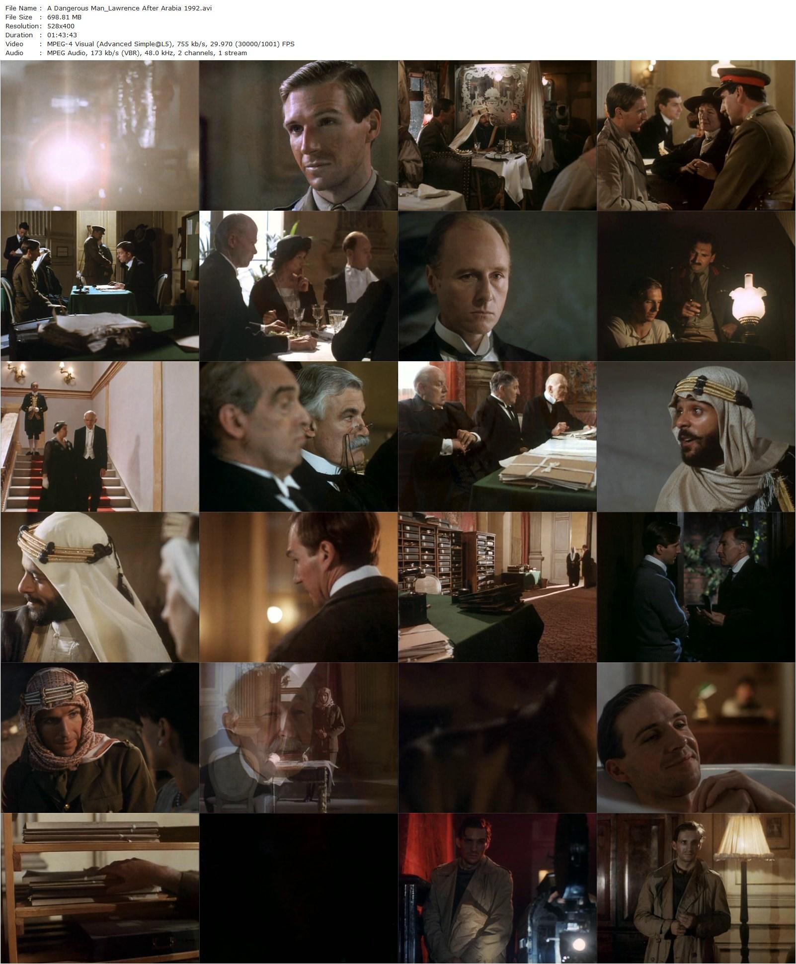 A Dangerous Man: Lawrence After Arabia (1992) Christopher Menaul, Ralph Fiennes, Alexander Siddig, Denis Quilley-poster