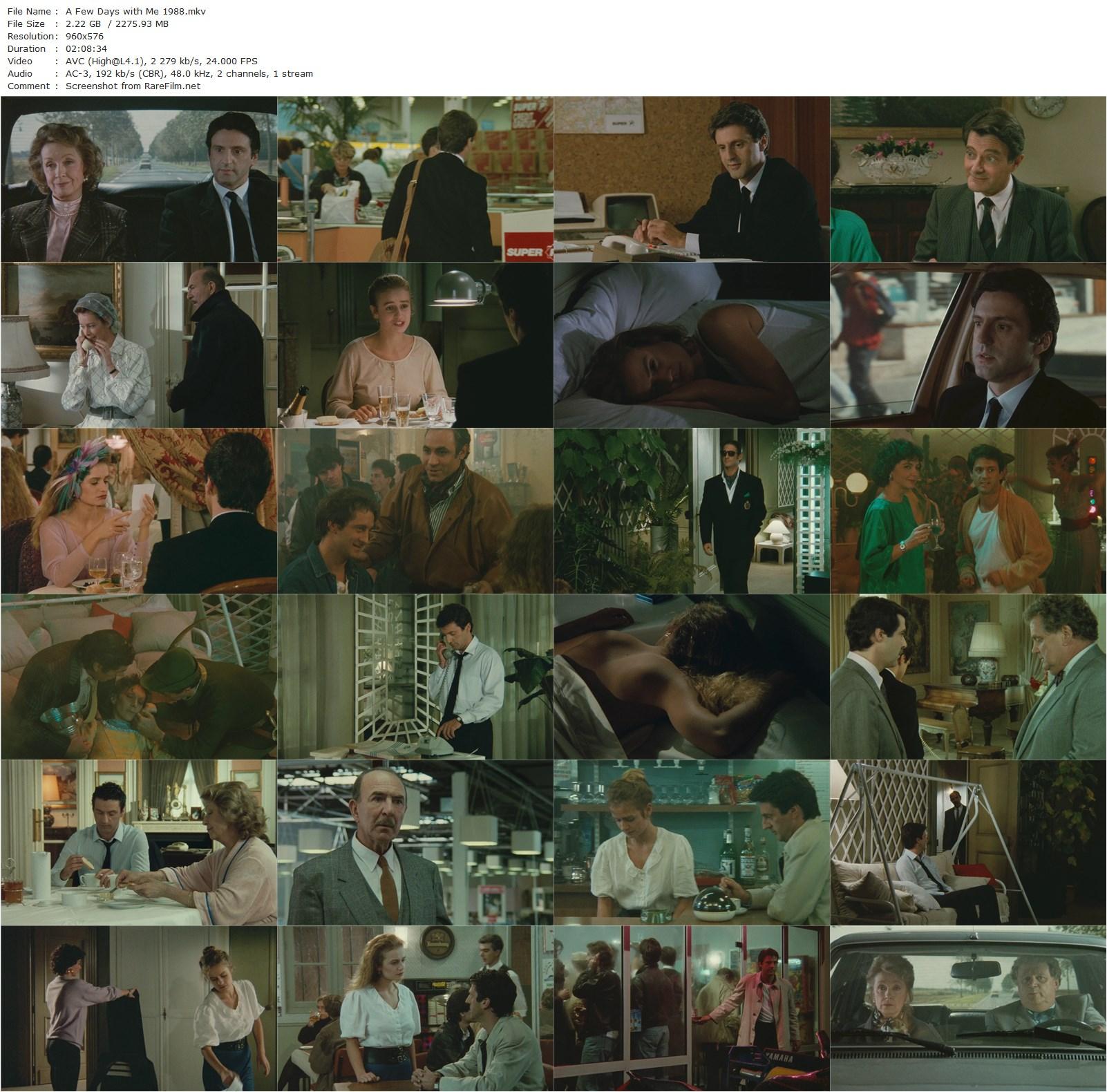 A Few Days with Me / Quelques jours avec moi (1988) Claude Sautet, Daniel Auteuil, Sandrine Bonnaire, Jean-Pierre Marielle-poster