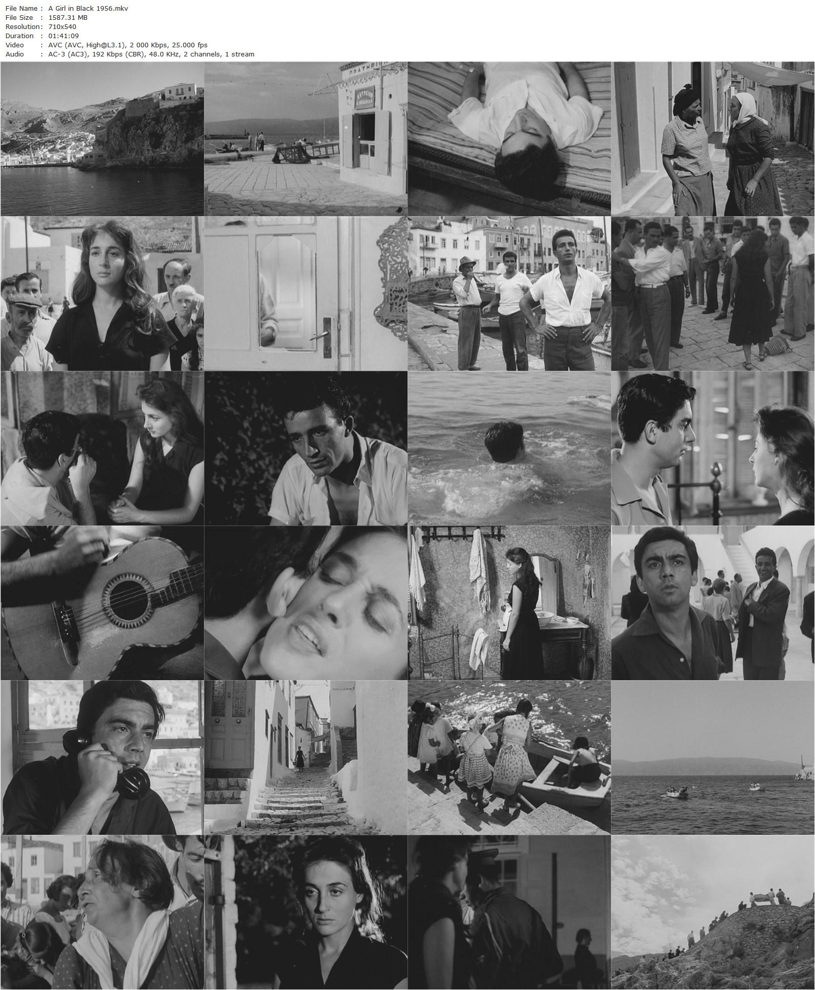 A Girl in Black (1956) Mihalis Kakogiannis, Ellie Lambeti, Dimitris Horn, Eleni Zafeiriou-poster