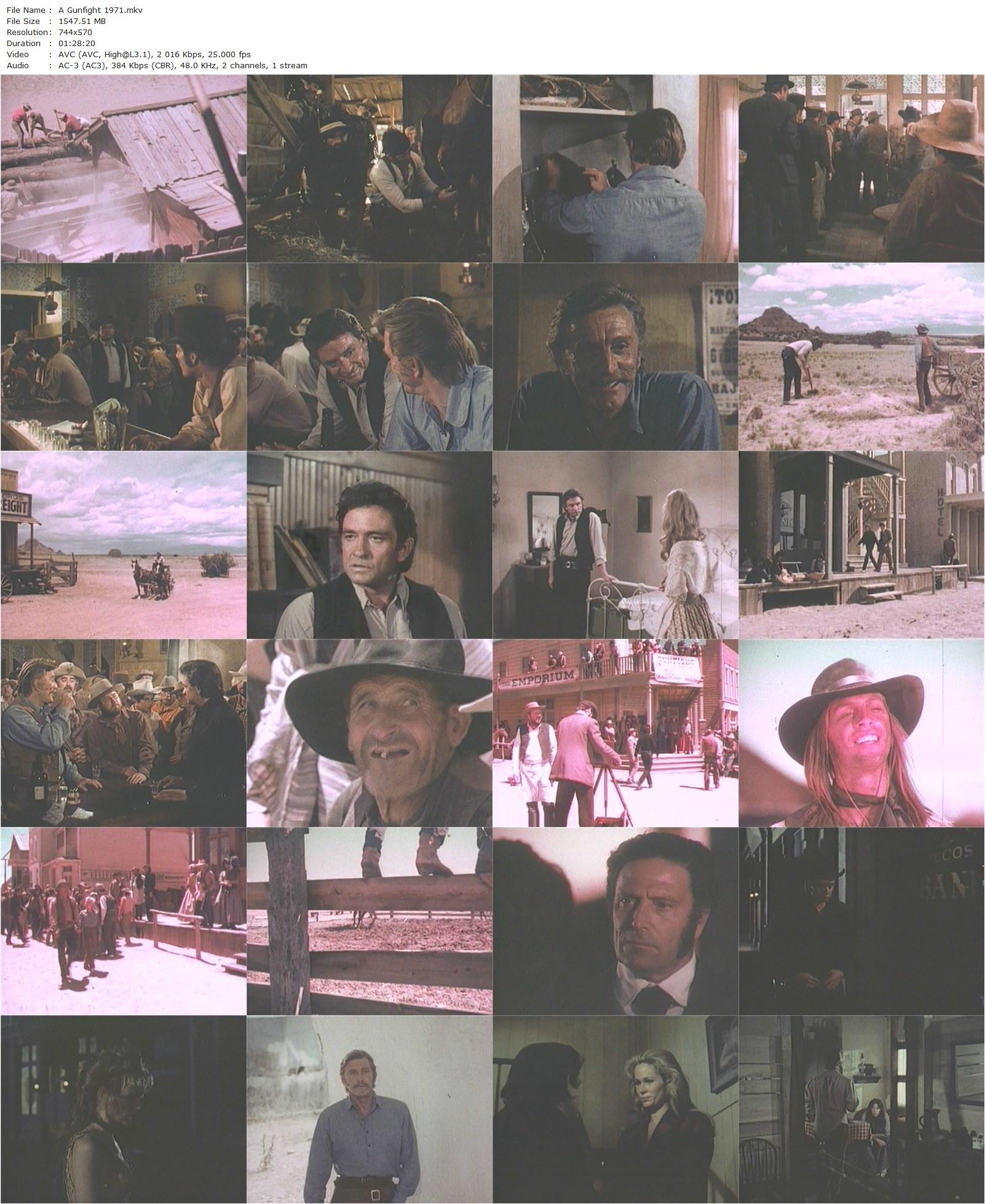 A Gunfight (1971) Lamont Johnson, Kirk Douglas, Johnny Cash, Jane Alexander-poster