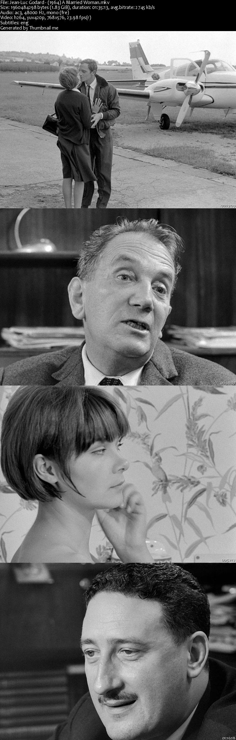 Une Femme Mariée / A Married Woman(1964) Jean-Luc Godard, Bernard Noël, Macha Méril, Philippe Leroy, Christophe Bourseiller, Drama-poster