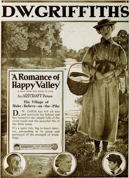 A Romance of Happy Valley (1919) D.W. Griffith, Lydia Yeamans Titus, Robert Harron, Kate Bruce, Drama, Romance