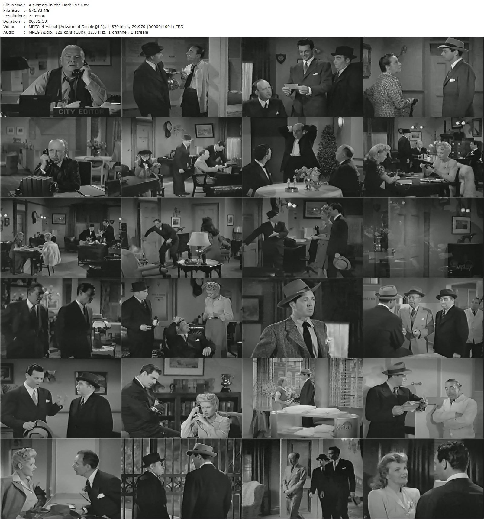 A Scream in the Dark (1943) George Sherman, Robert Lowery, Marie McDonald, Edward Brophy-poster