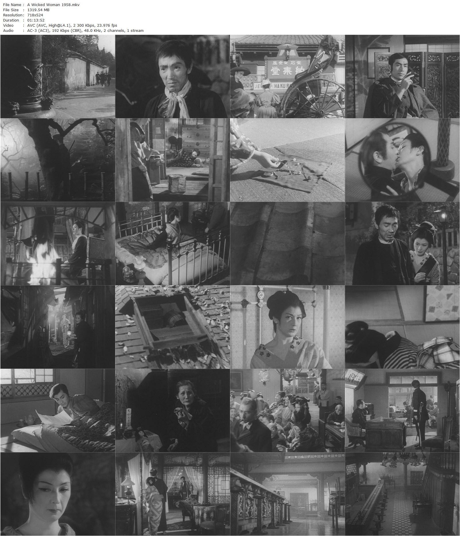 A Wicked Woman (1958) Nobuo Nakagawa, Katsuko Wakasugi, Jûzaburô Akechi, Tetsurô Tanba-poster