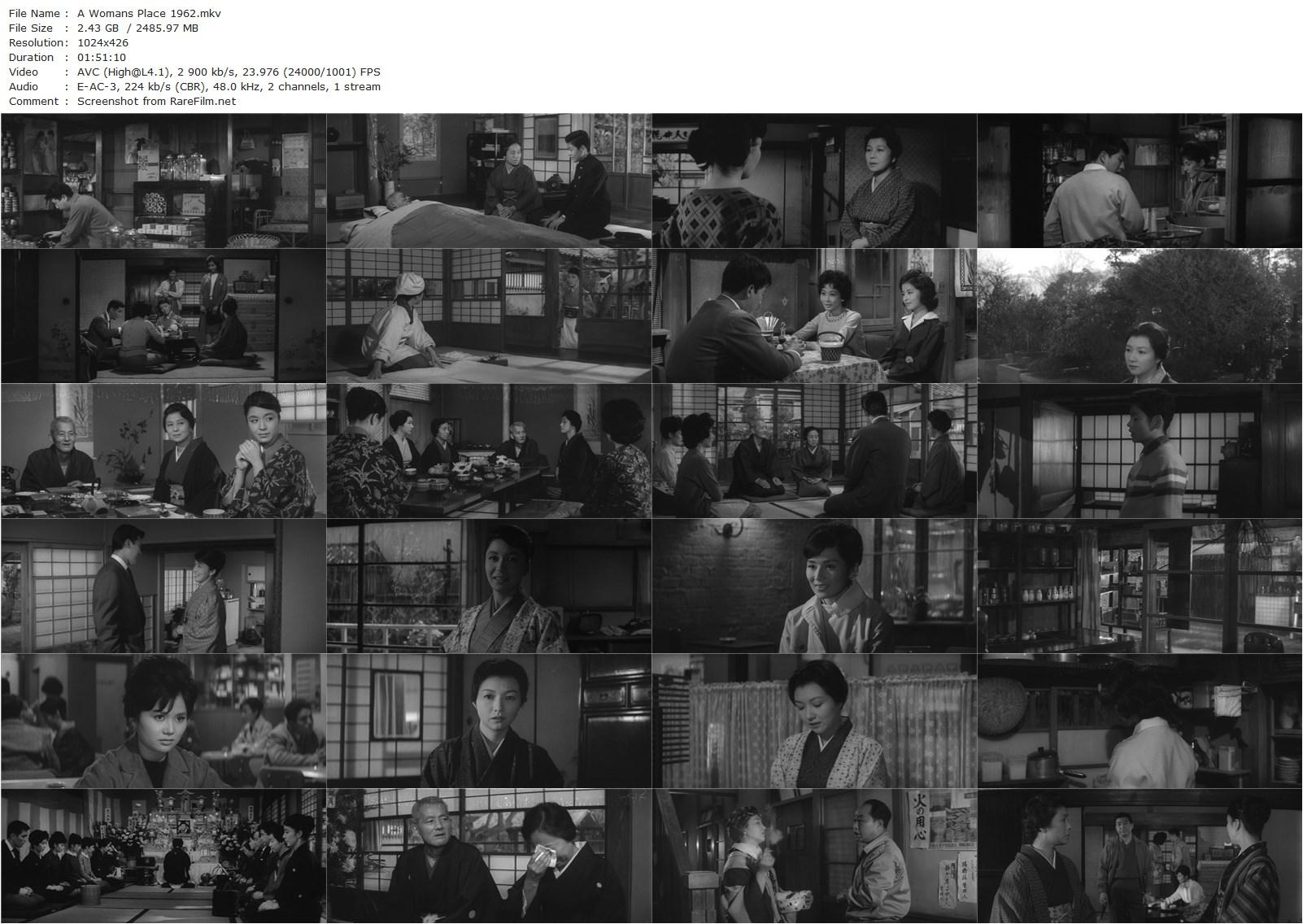 A Woman’s Place / Onna no Za (1962) Mikio Naruse, Hideko Takamine, Yôko Tsukasa, Yuriko Hoshi-poster