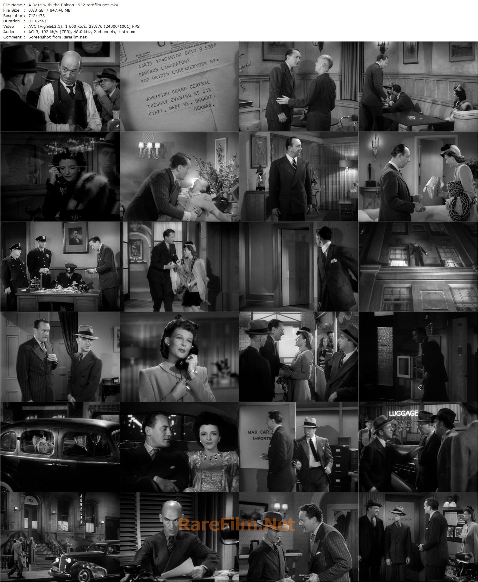 A Date with the Falcon (1942) Irving Reis, George Sanders, Wendy Barrie, James Gleason-poster