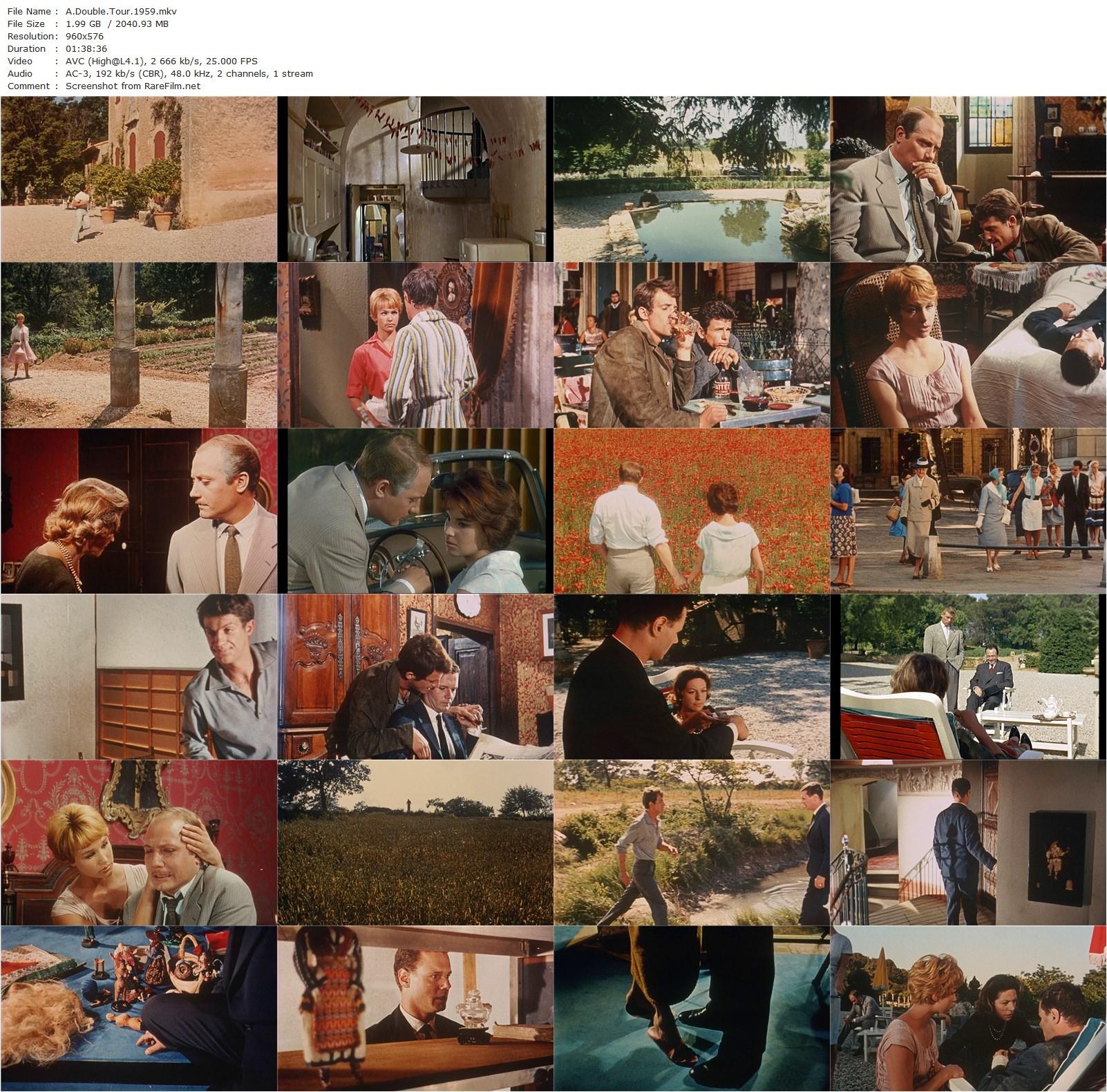 Leda / À double tour (1959) Claude Chabrol, Madeleine Robinson, Antonella Lualdi, Jean-Paul Belmondo-poster