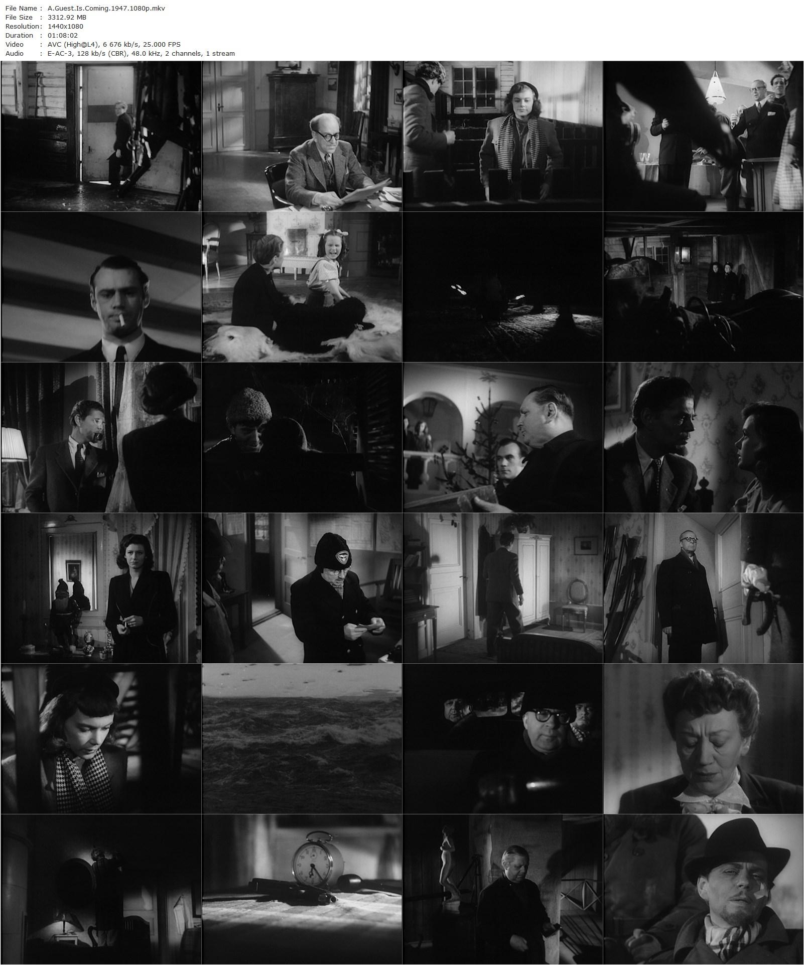 A Guest Is Coming AKA Det kom en gäst… (1947) Arne Mattsson, Sture Lagerwall, Karl-Arne Holmsten, Erik ‘Bullen’ Berglund-poster