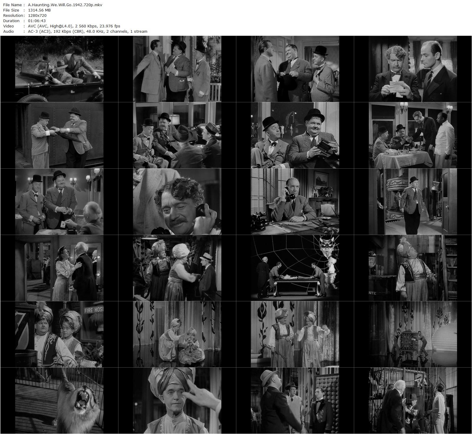 A-Haunting We Will Go (1942) Alfred L. Werker, Stan Laurel, Oliver Hardy, Dante-poster