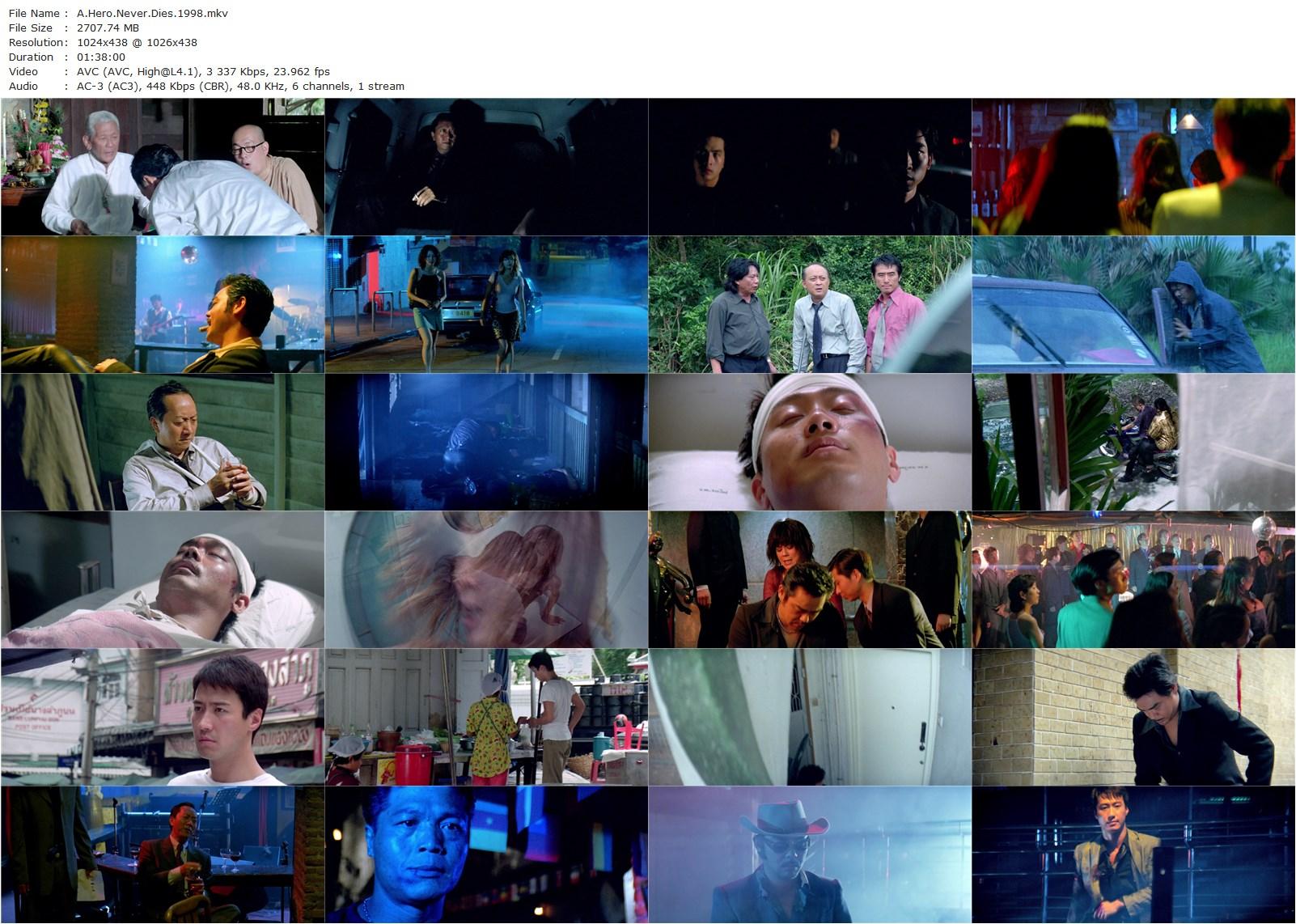 A Hero Never Dies (1998) Johnnie To, Leon Lai, Ching Wan Lau, Fiona Leung-poster