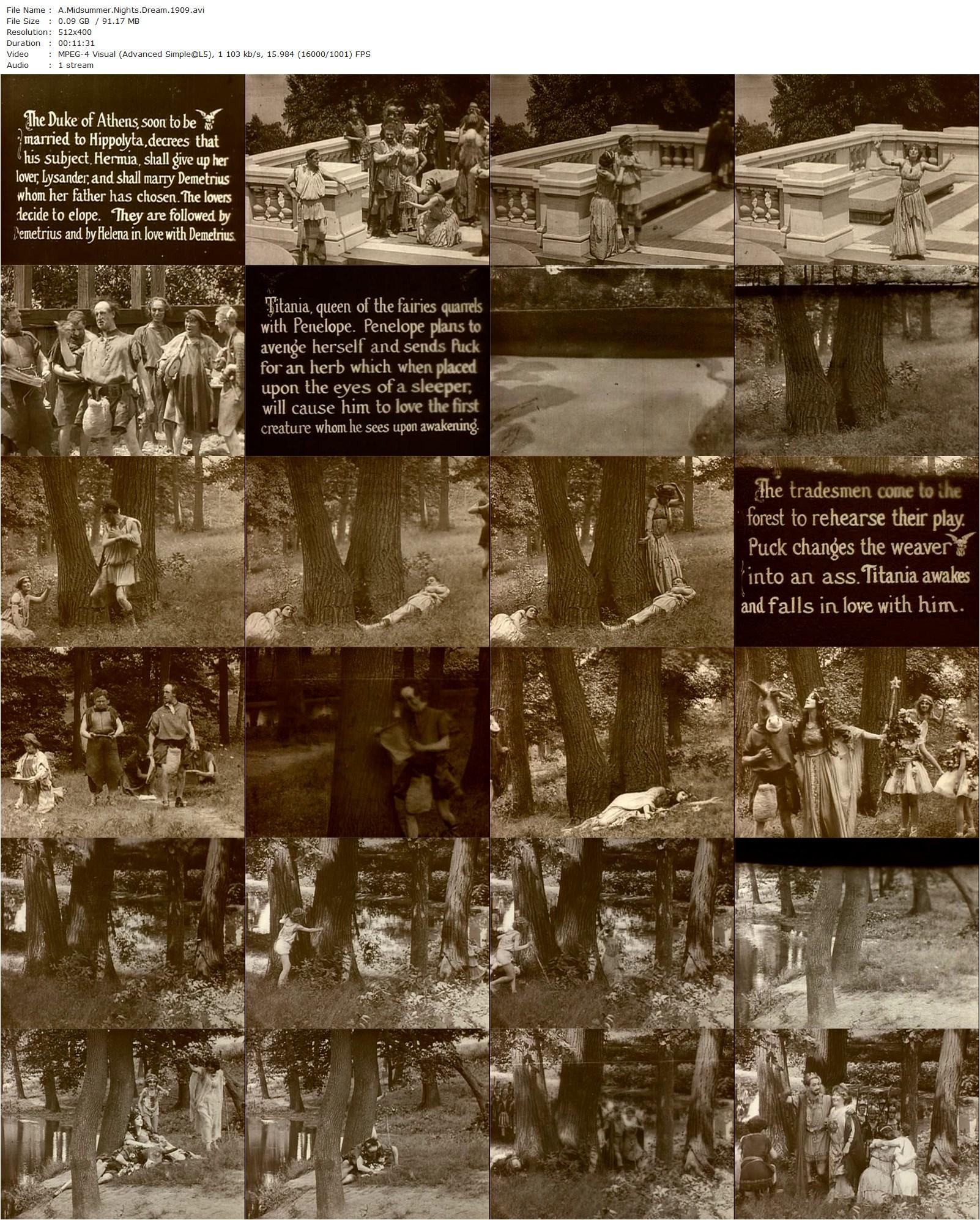 A Midsummer Night’s Dream (1909) Charles Kent, J. Stuart Blackton, Walter Ackerman, Charles Chapman, Dolores Costello-poster