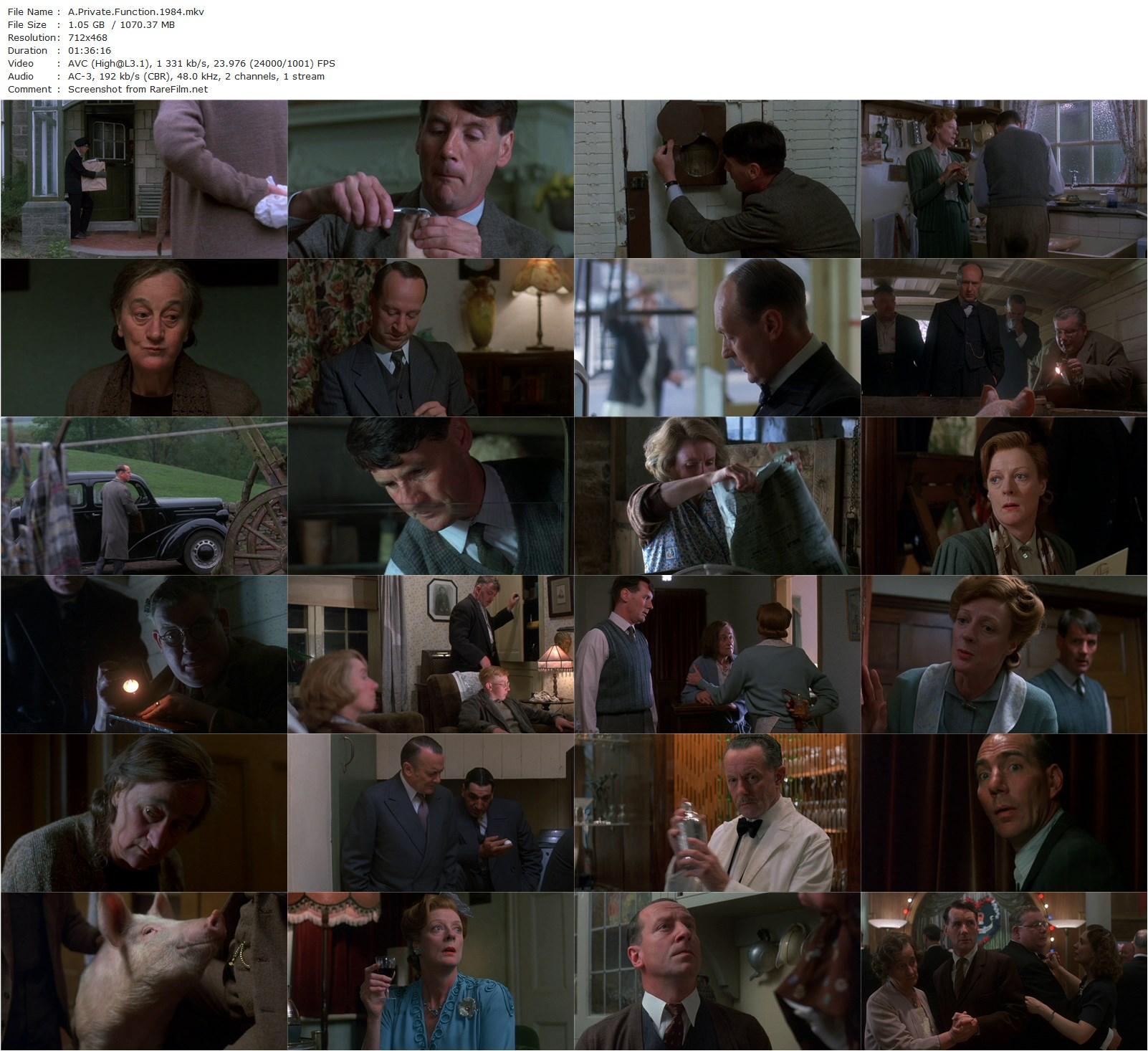 A Private Function (1984) Malcolm Mowbray, Michael Palin, Maggie Smith, Denholm Elliott-poster