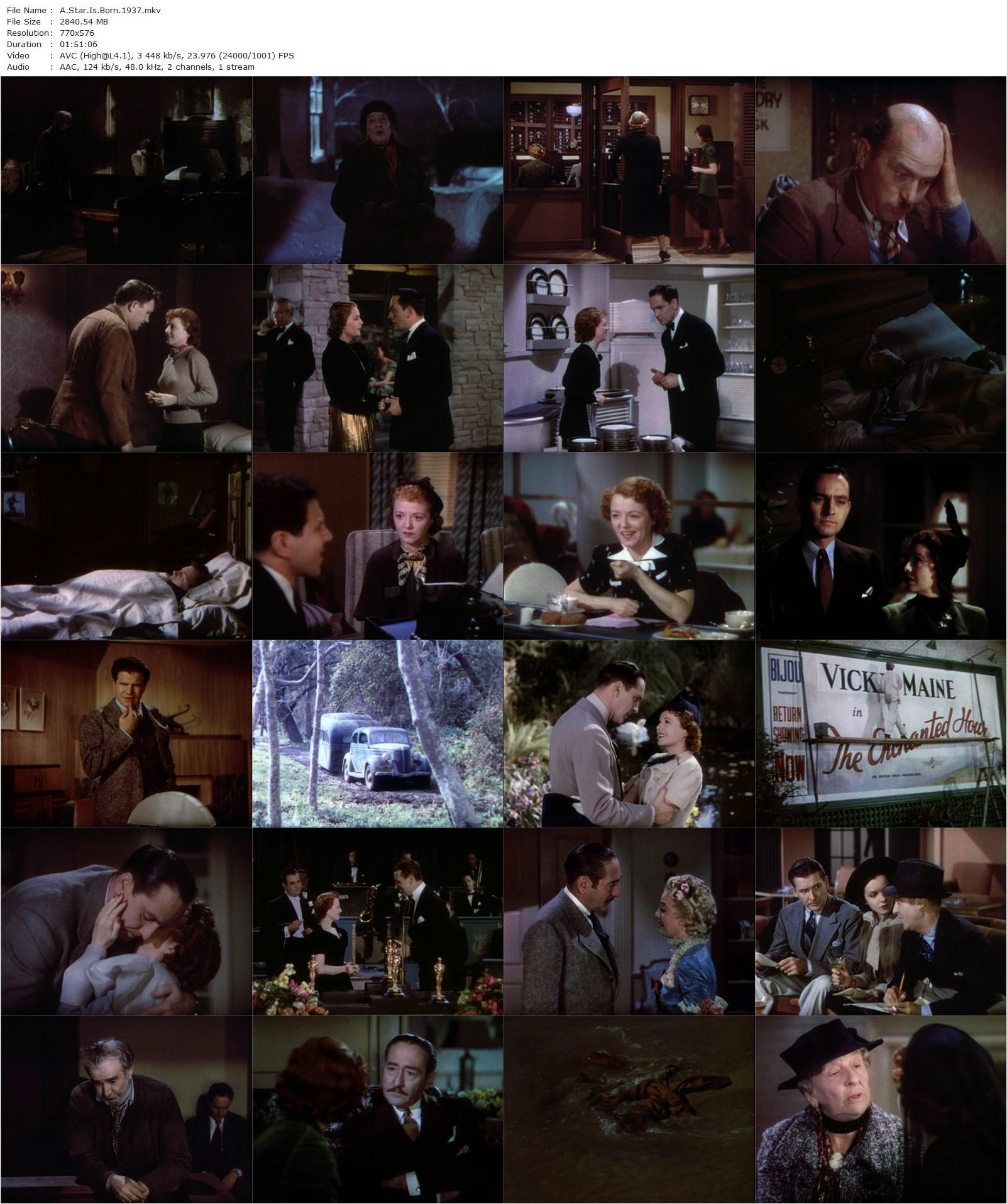 A Star is Born (1937) William A. Wellman, Jack Conway, Janet Gaynor, Fredric March, Adolphe Menjou-poster