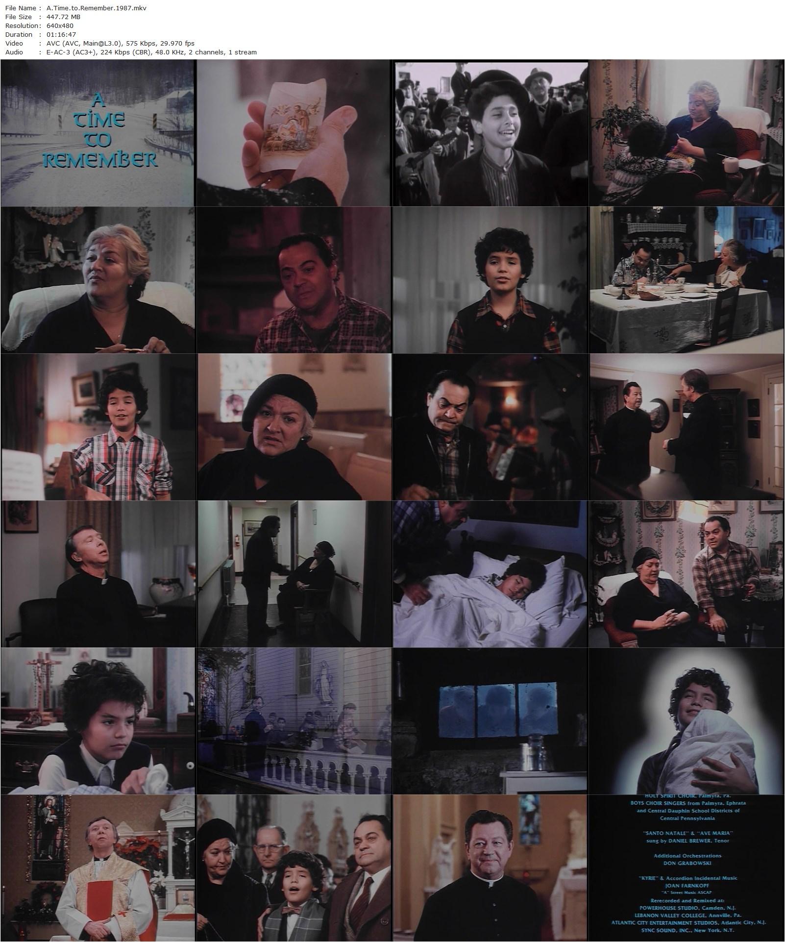 A Time to Remember (1988) Thomas Travers, Donald O’Connor, Morgana King, Raymond Serra-poster