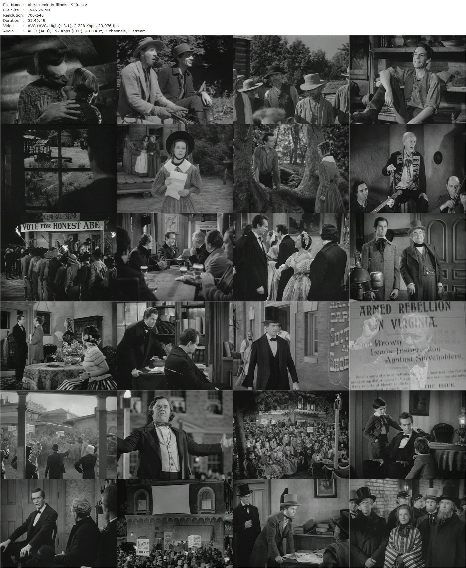 Abe Lincoln in Illinois (1940) John Cromwell, Raymond Massey, Gene Lockhart, Ruth Gordon-poster