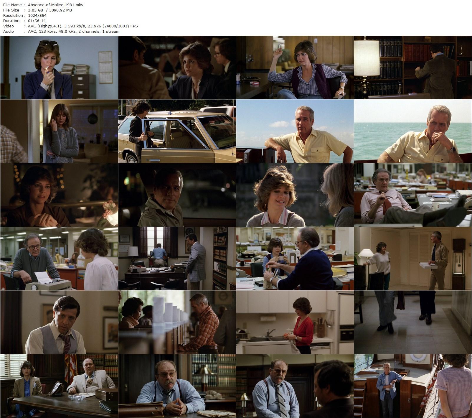 Absence of Malice (1981) Sydney Pollack, Paul Newman, Sally Field, Bob Balaban-poster