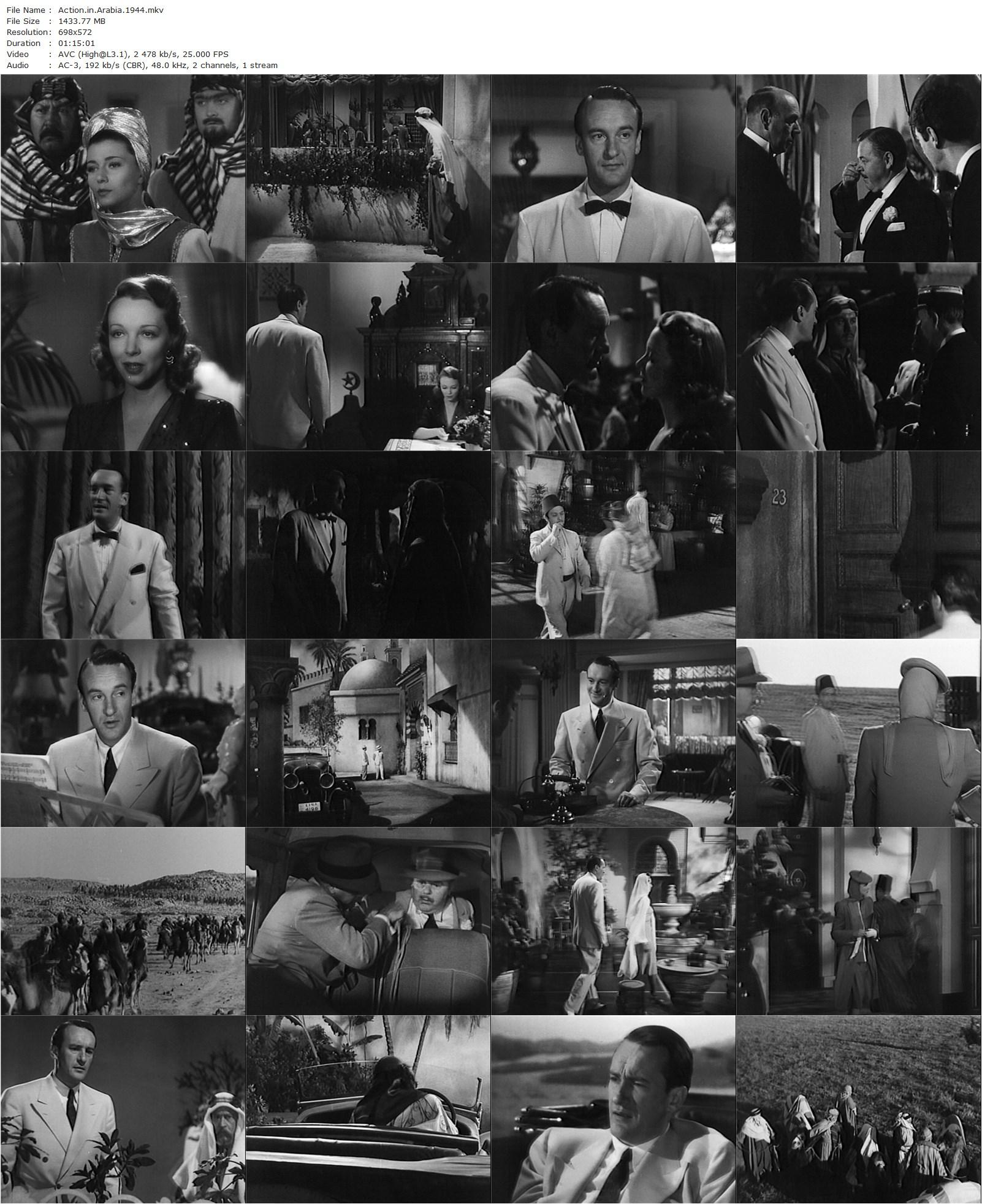 Action in Arabia (1944) Léonide Moguy, George Sanders, Virginia Bruce, Lenore Aubert-poster