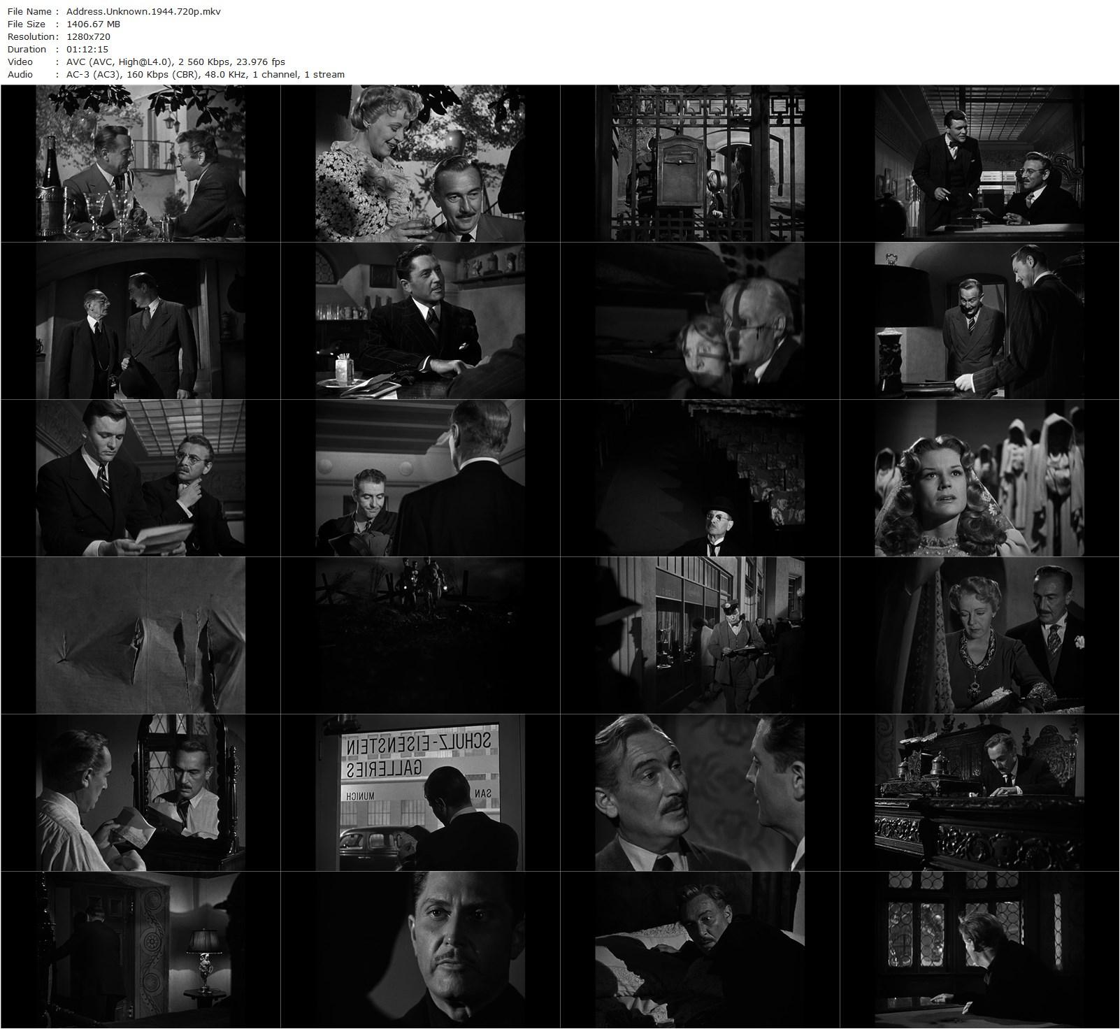 Address Unknown (1944) William Cameron Menzies, Paul Lukas, Mady Christians, Morris Carnovsky-poster