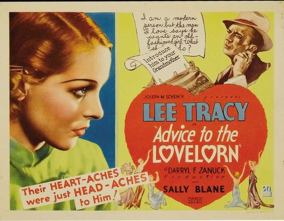 Advice to the Lovelorn (1933) Alfred L. Werker, Lee Tracy, Sally Blane, Paul Harvey