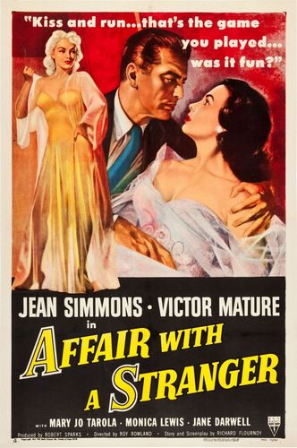 Affair with a Stranger (1953) Roy Rowland, Jean Simmons, Victor Mature, Linda Douglas