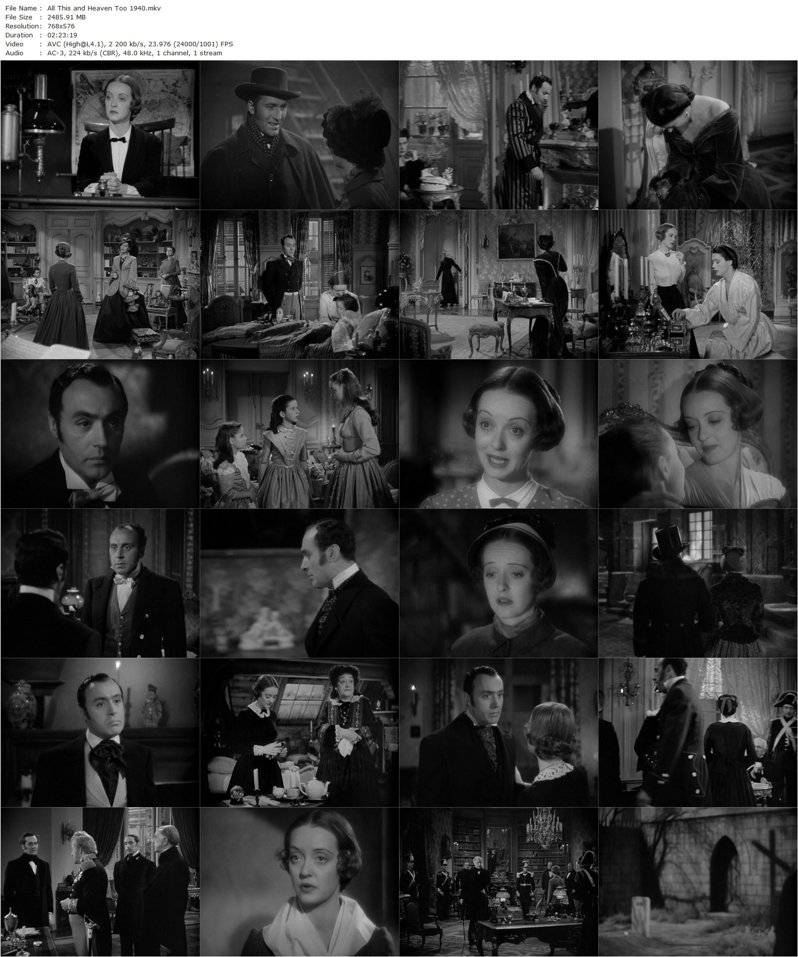 All This, and Heaven Too (1940) Anatole Litvak, Bette Davis, Charles Boyer, Jeffrey Lynn-poster