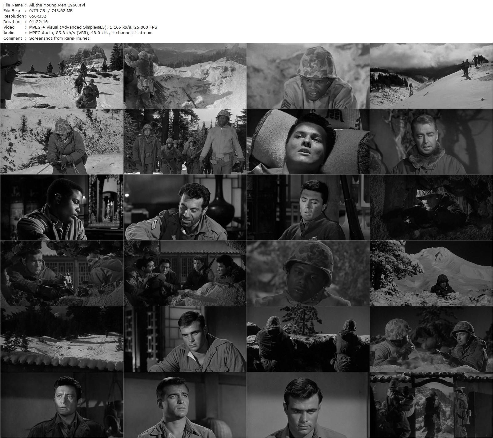 All the Young Men (1960) Hall Bartlett, Alan Ladd, Sidney Poitier, James Darren-poster