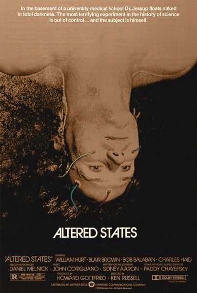 Altered States (1980) Ken Russell, William Hurt, Blair Brown, Bob Balaban, Horror, Sci-Fi, Thriller
