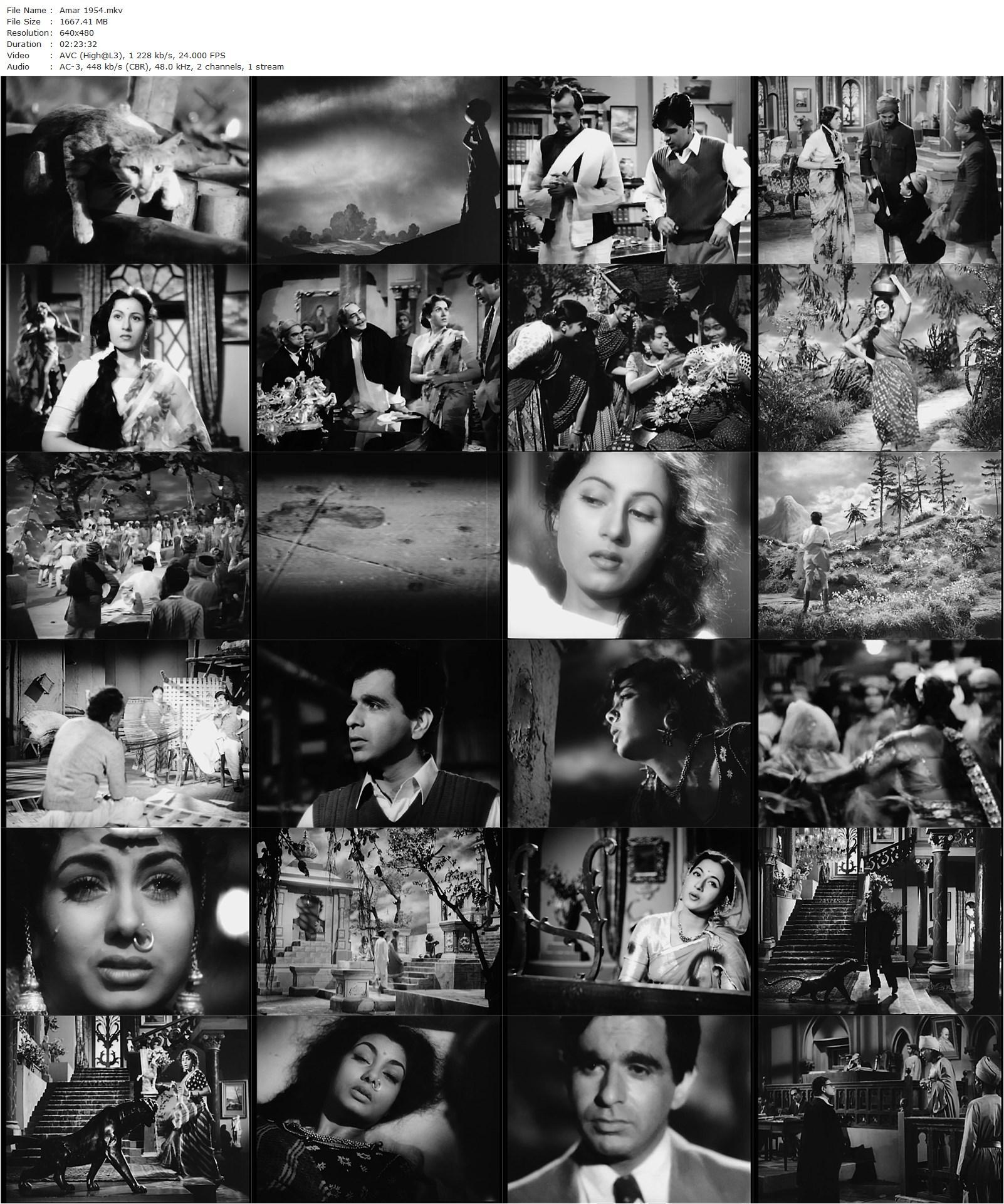 Amar / Immortal (1954) Mehboob Khan, Madhubala, Nimmi, Dilip Kumar-poster