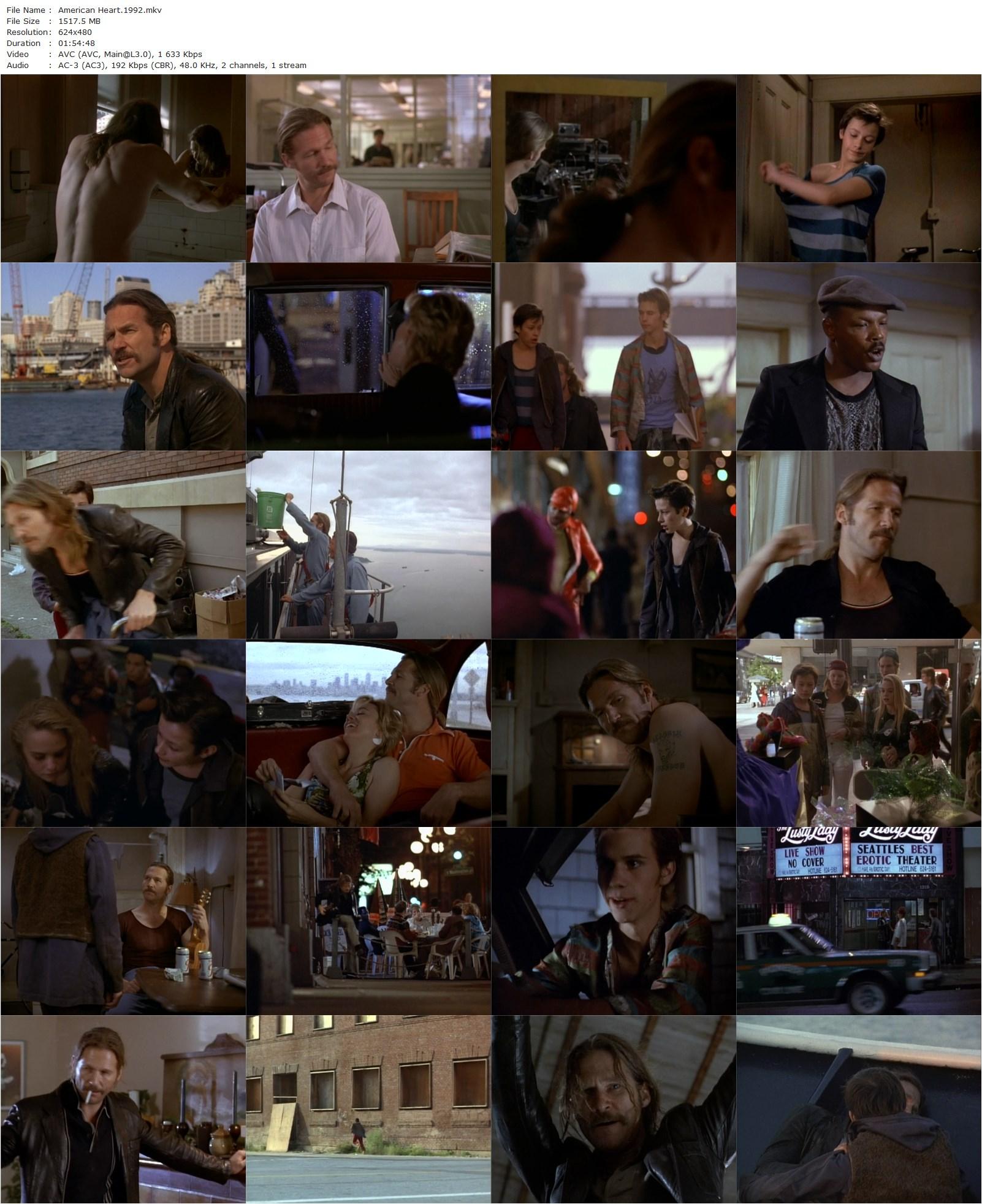 American Heart (1992) Martin Bell, Jeff Bridges, Edward Furlong, John Boylan-poster