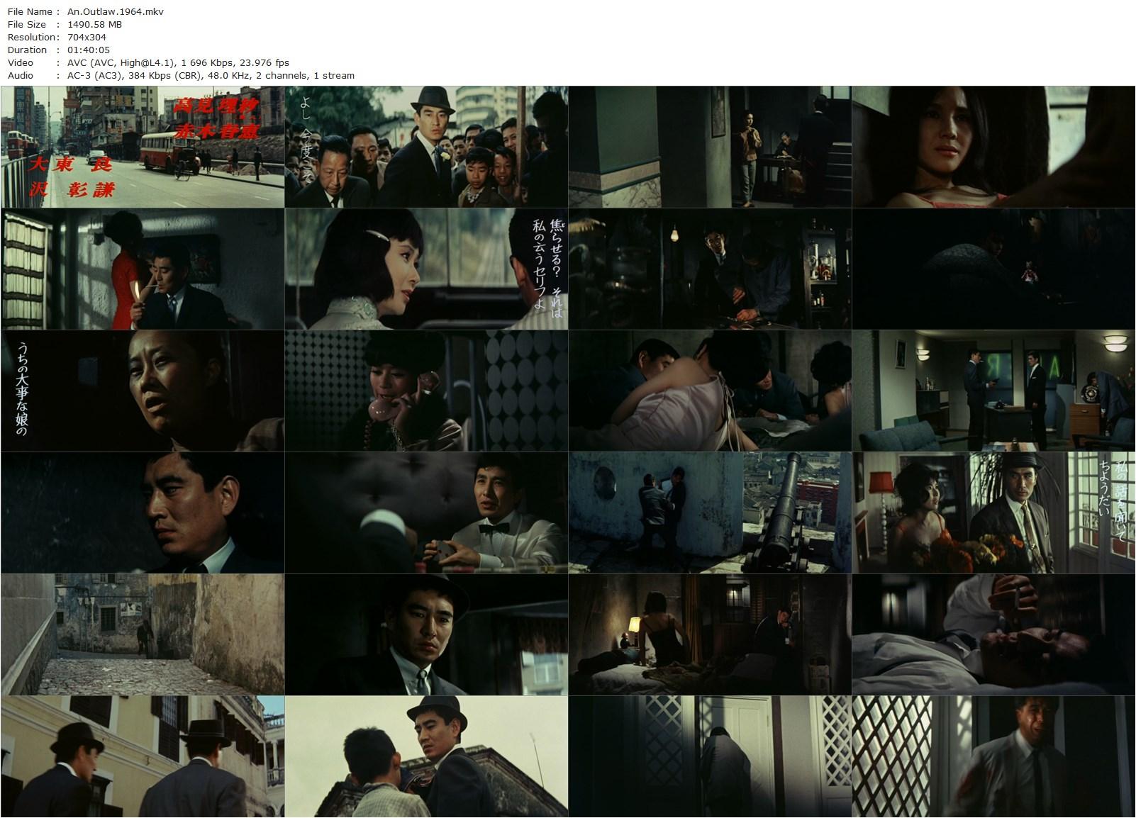 An Outlaw (1964) Teruo Ishii, Ken Takakura, Tetsurô Tanba, Naoki Sugiura-poster