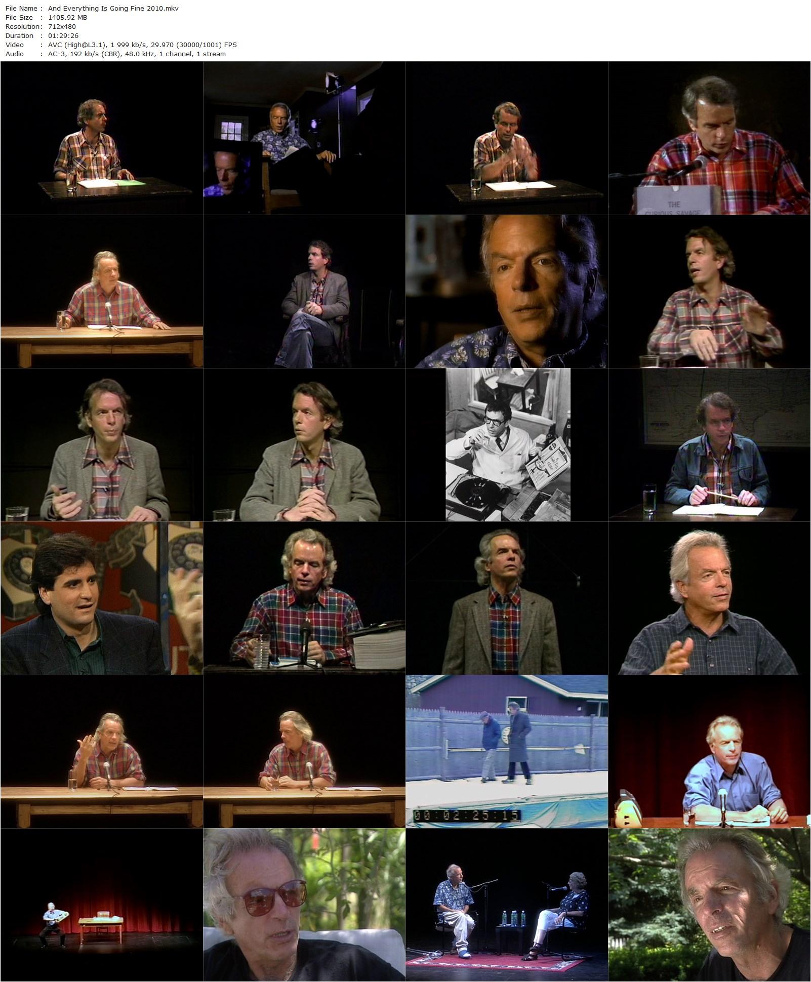 And Everything Is Going Fine (2010) Steven Soderbergh, Spalding Gray-poster