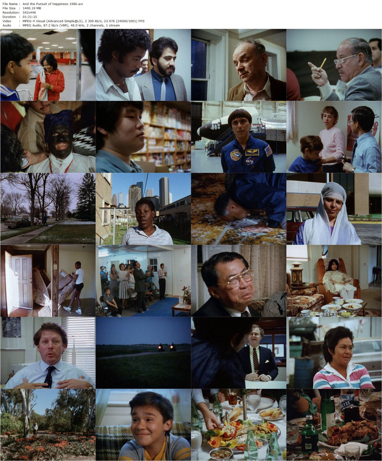 …And the Pursuit of Happiness (1986) Louis Malle, Franklin Chang-Diaz, Louis Malle, Anastasio Samosa Portocarrero-poster