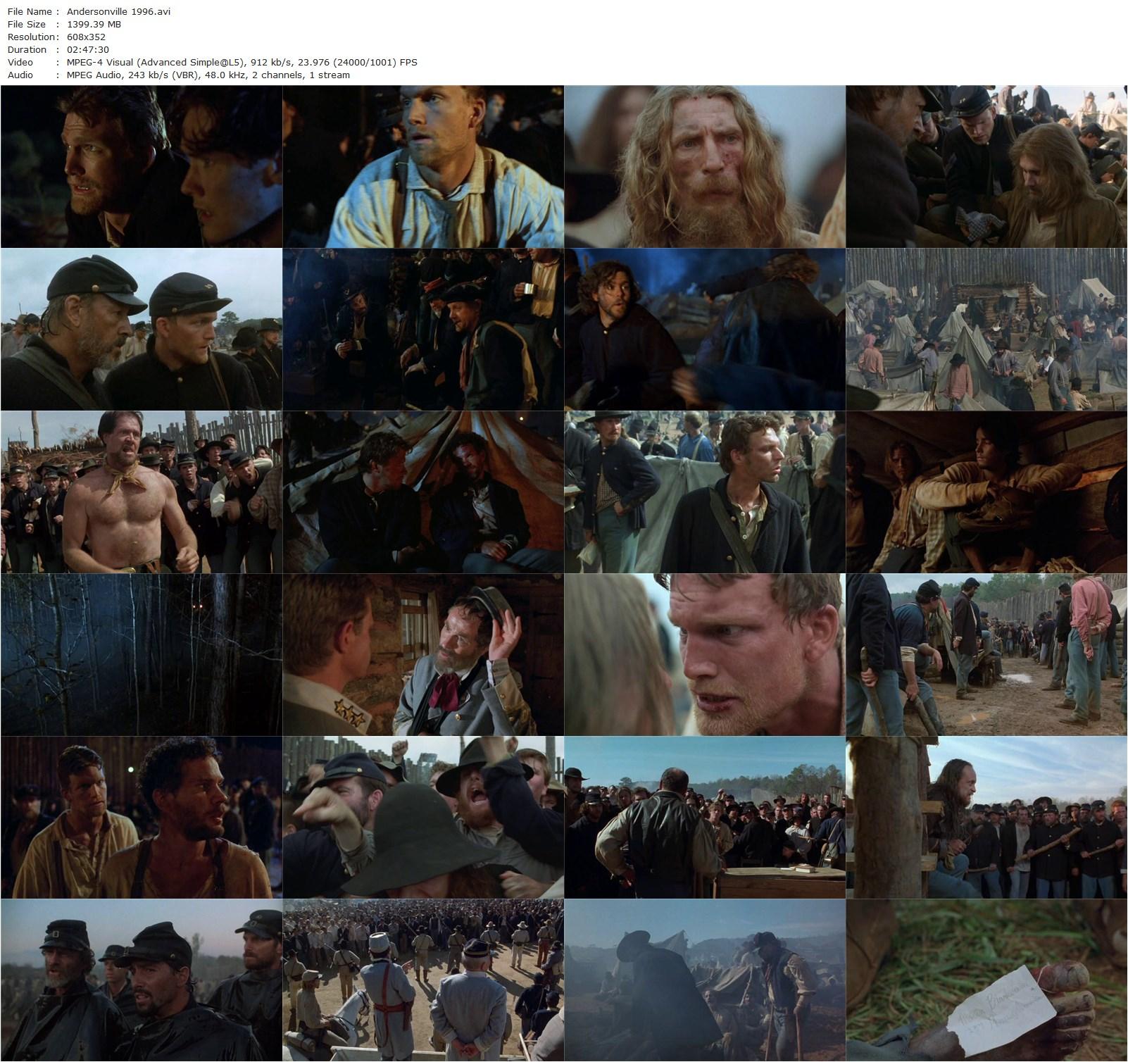 Andersonville (1996) John Frankenheimer, Jarrod Emick, Frederic Forrest, Ted Marcoux-poster