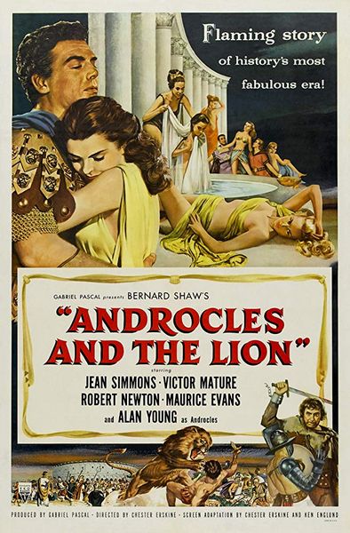 Androcles and the Lion (1952) Chester Erskine, Nicholas Ray, Jean Simmons, Victor Mature, Alan Young