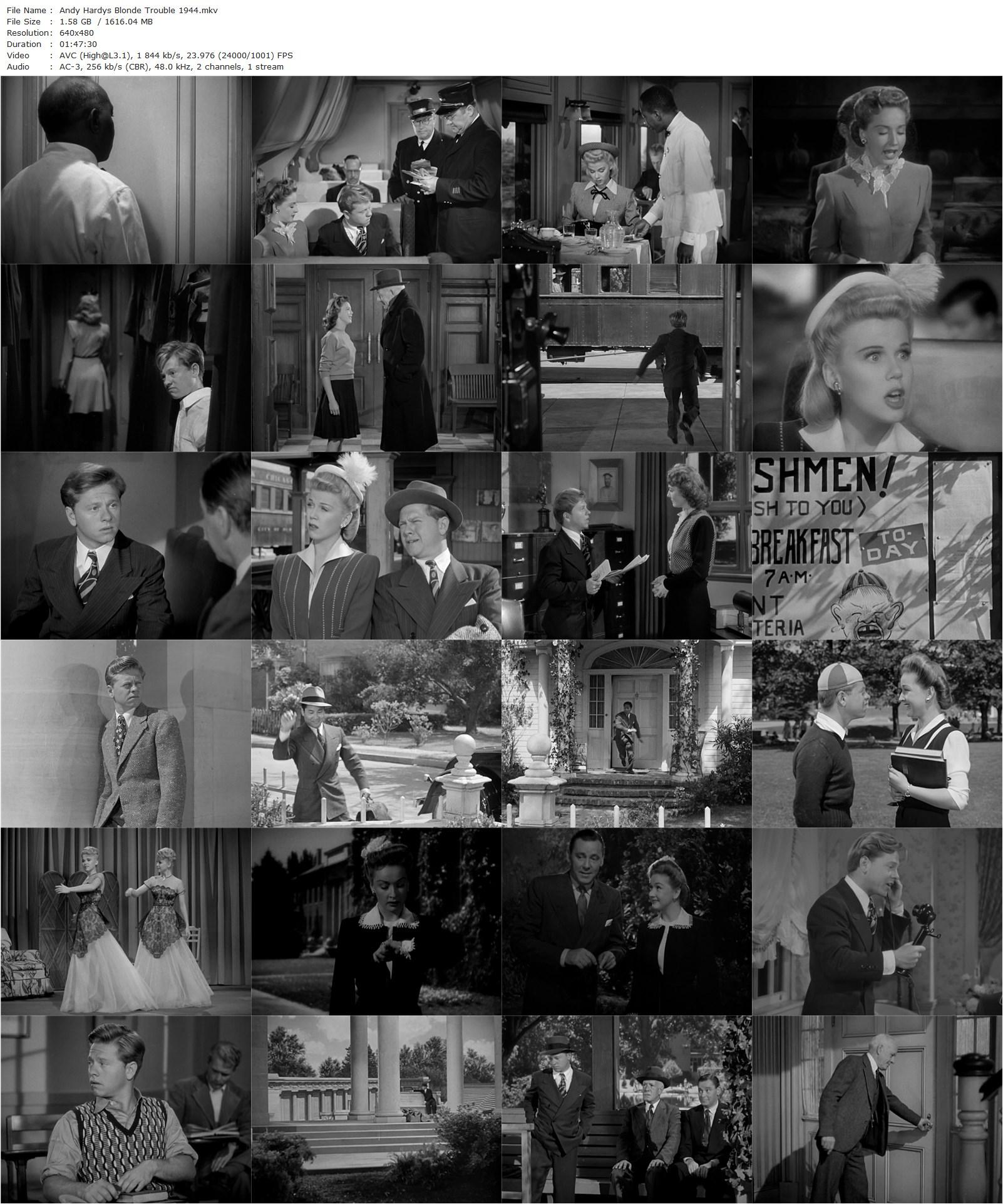 Andy Hardy’s Blonde Trouble (1944) George B. Seitz, Lewis Stone, Mickey Rooney, Fay Holden-poster