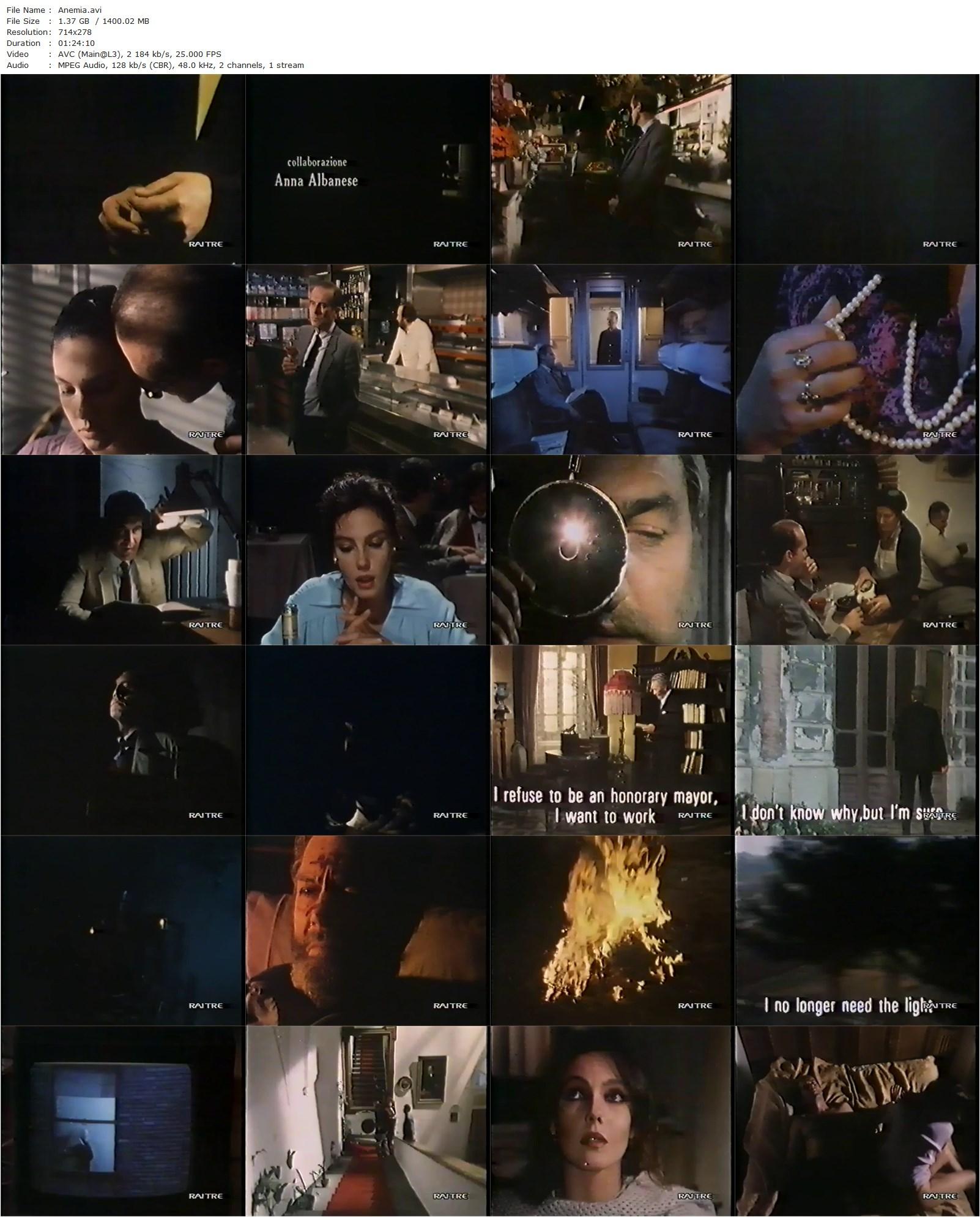 Anaemia AKA Anemia (1986) Alberto Abruzzese, Achille Pisanti, Hanns Zischler, Gioia Scola, Gérard Landry-poster