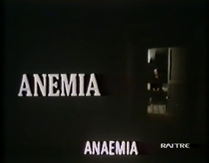 Anaemia AKA Anemia (1986) Alberto Abruzzese, Achille Pisanti, Hanns Zischler, Gioia Scola, Gérard Landry