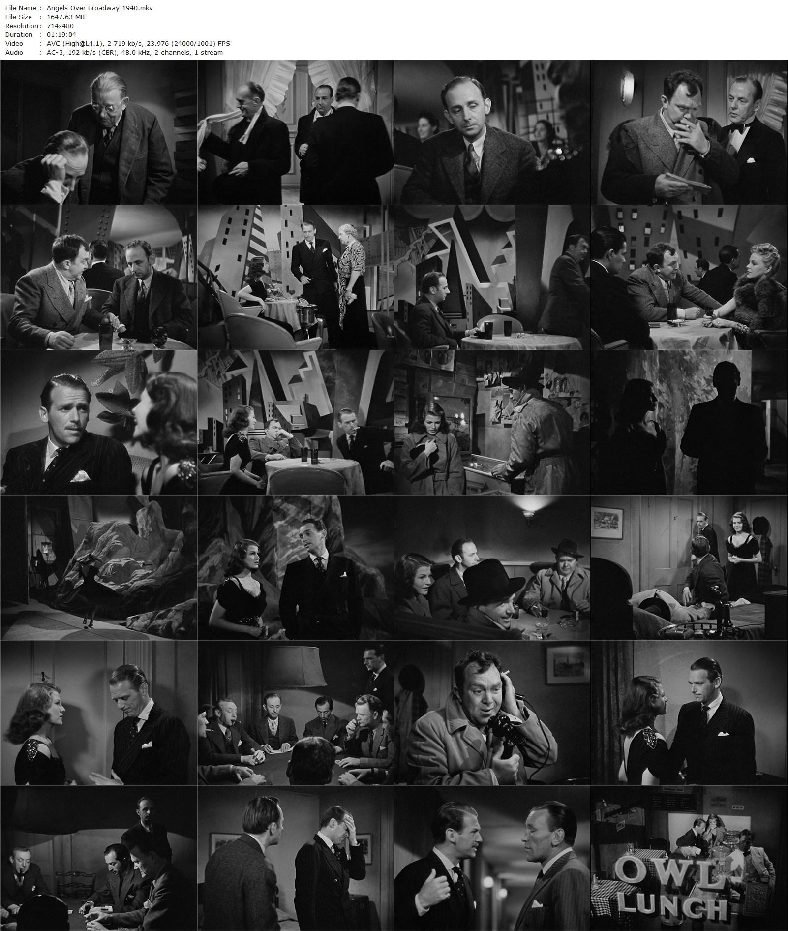 Angels Over Broadway (1940) Ben Hecht, Douglas Fairbanks Jr., Rita Hayworth, Thomas Mitchell-poster