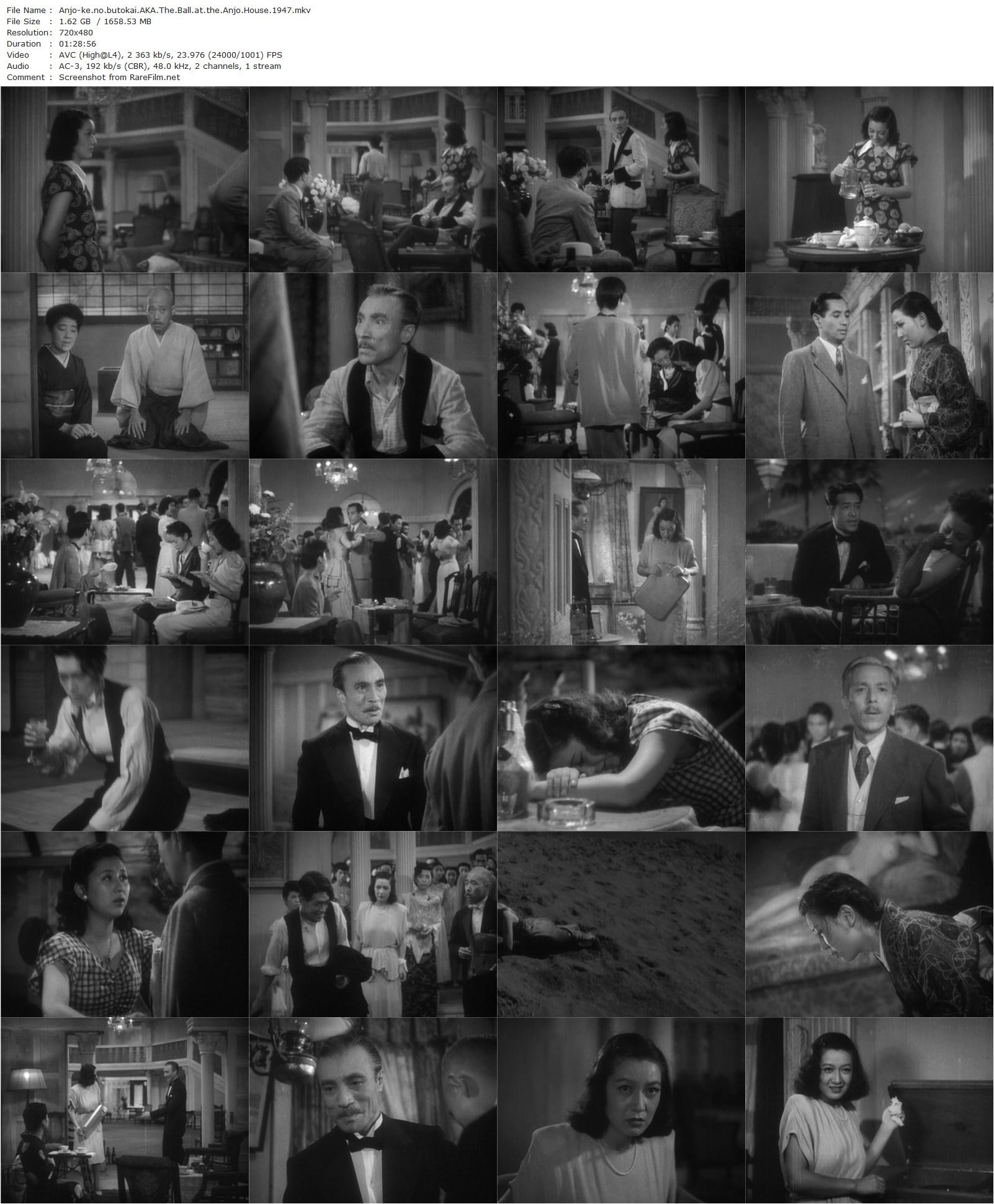 The Ball at the Anjo House / Anjô-ke no butôkai (1947) Kôzaburô Yoshimura, Setsuko Hara, Yumeko Aizome, Osamu Takizawa-poster