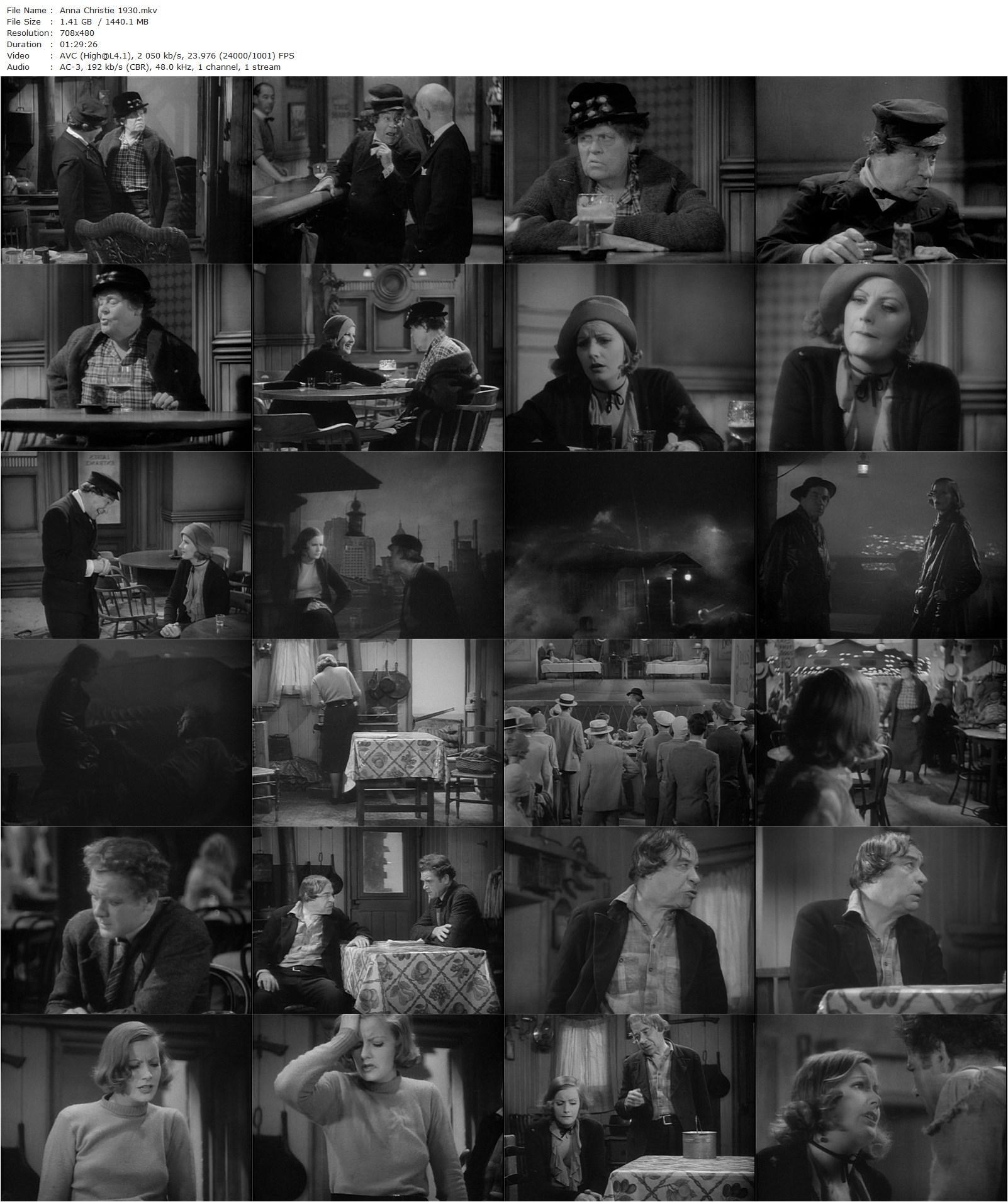 Anna Christie (1930) Clarence Brown, Greta Garbo, Charles Bickford, George F. Marion-poster