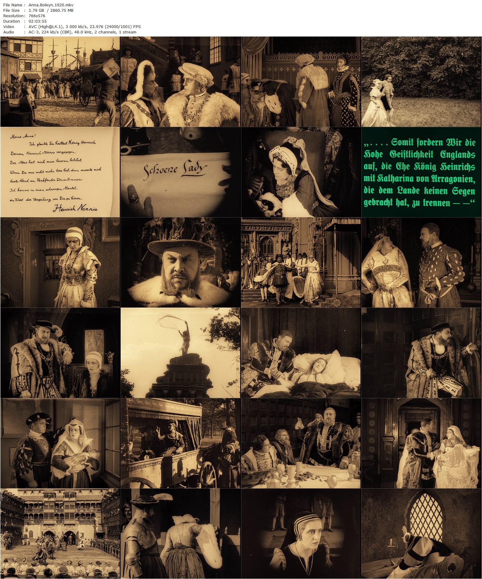 Anna Boleyn (1920) Ernst Lubitsch, Henny Porten, Emil Jannings, Paul Hartmann-poster