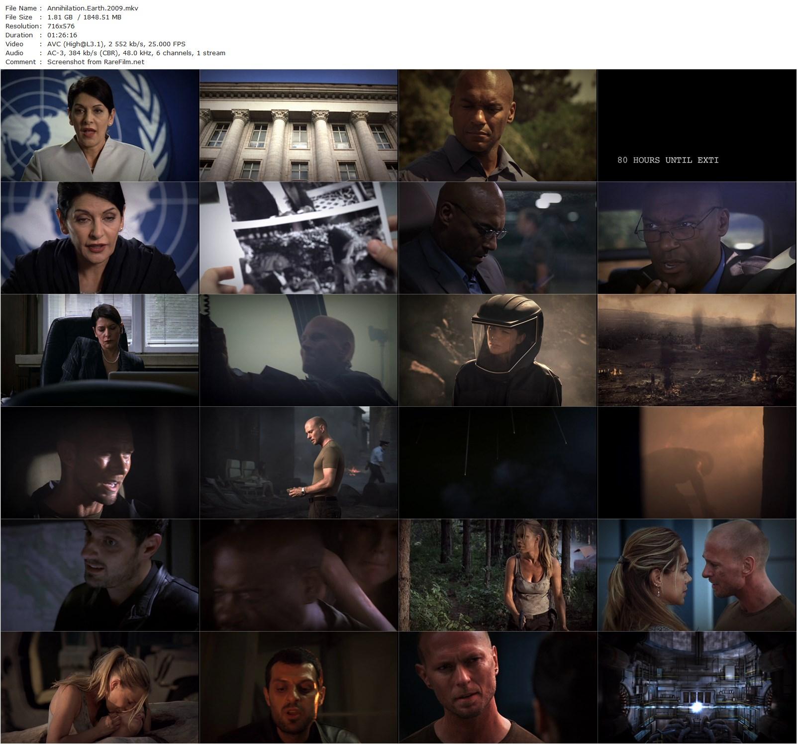 Annihilation Earth (2009) Nick Lyon, Luke Goss, Marina Sirtis, Colin Salmon-poster