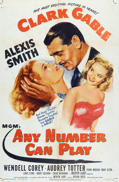 Any Number Can Play (1949) Mervyn LeRoy, Clark Gable, Alexis Smith, Wendell Corey