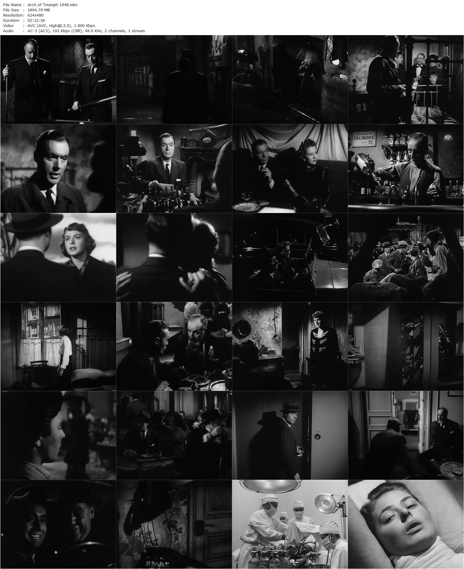 Arch of Triumph (1948) Lewis Milestone, Ingrid Bergman, Charles Boyer, Charles Laughton-poster